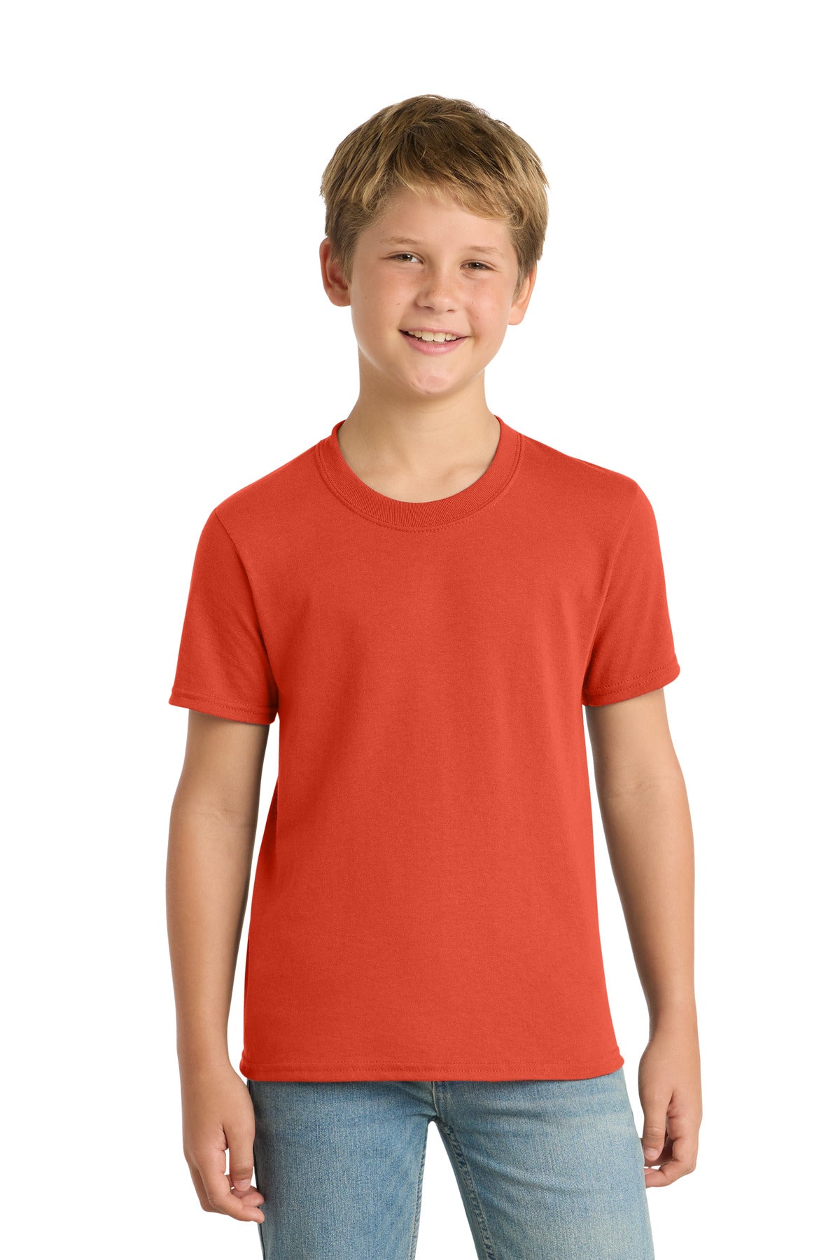 Orange Port & Co Youth Core Blend Tee. PC55Y