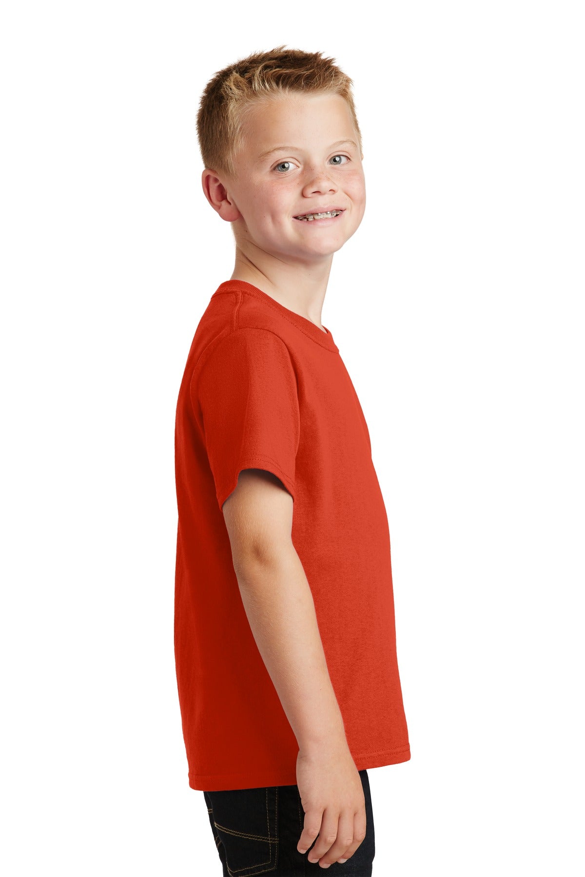 Orange Port & Co Youth Core Cotton Tee. PC54Y