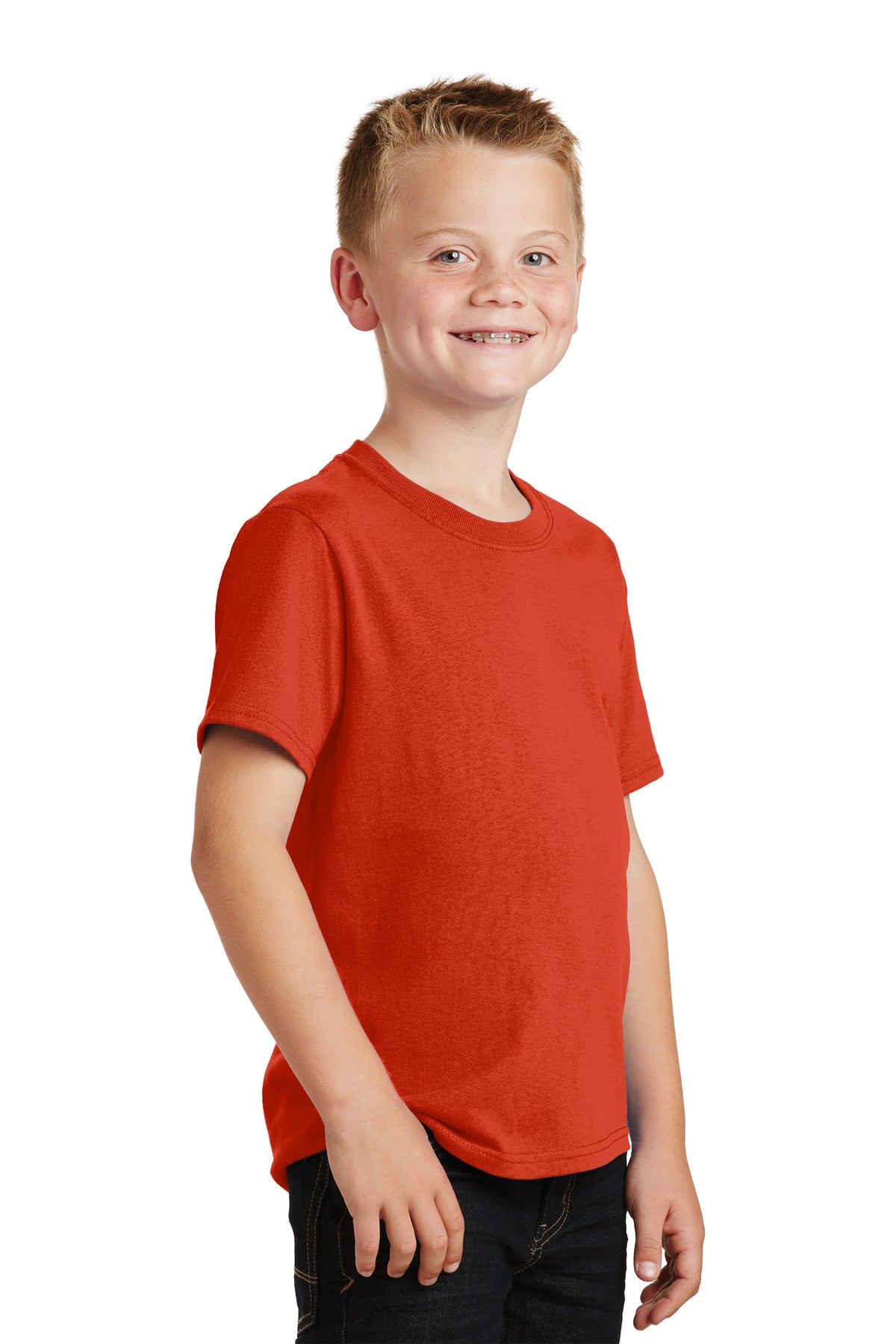 Orange Port & Co Youth Core Cotton Tee. PC54Y