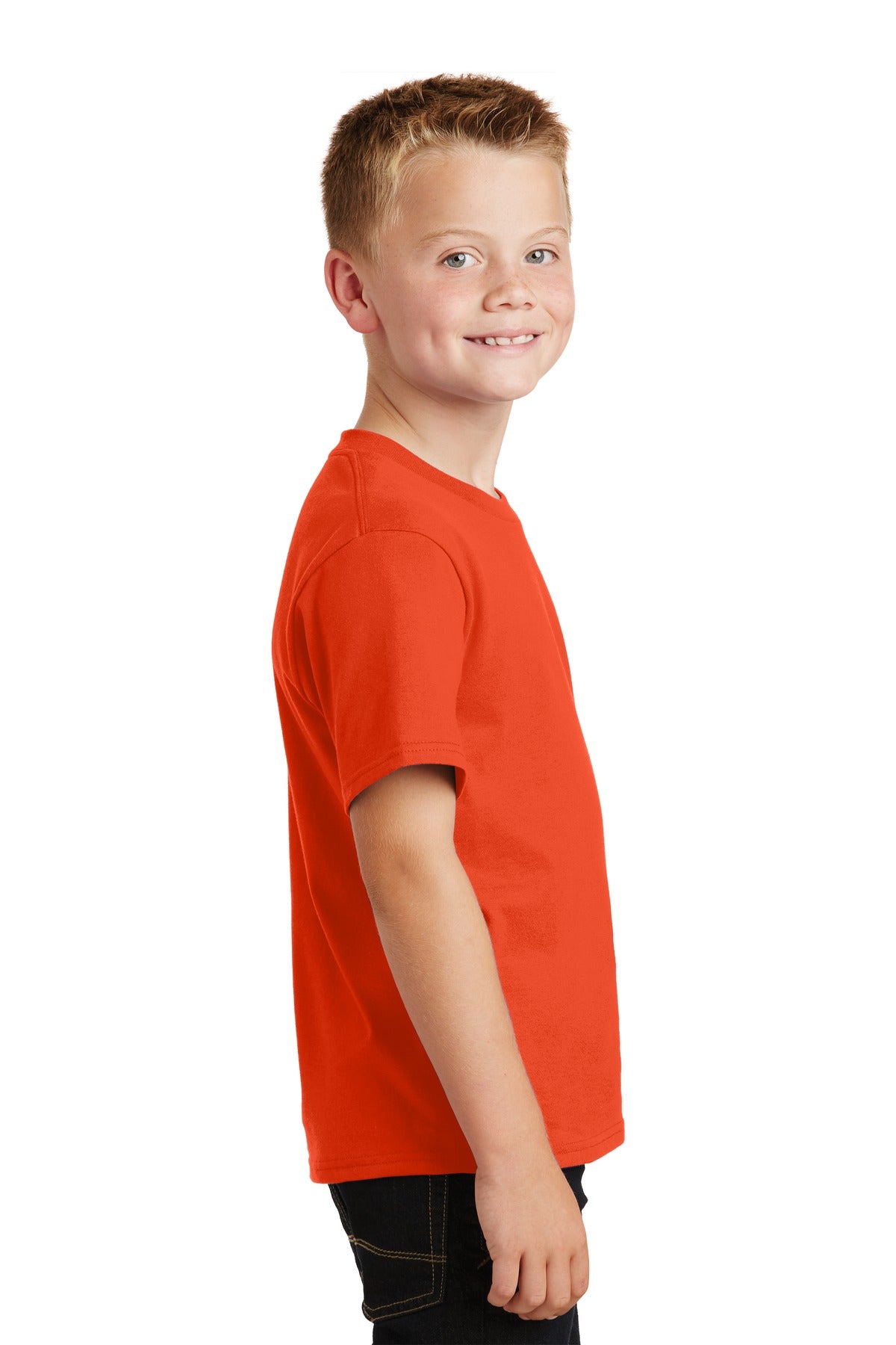 Orange Port & Co Youth Fan Favorite Tee. PC450Y