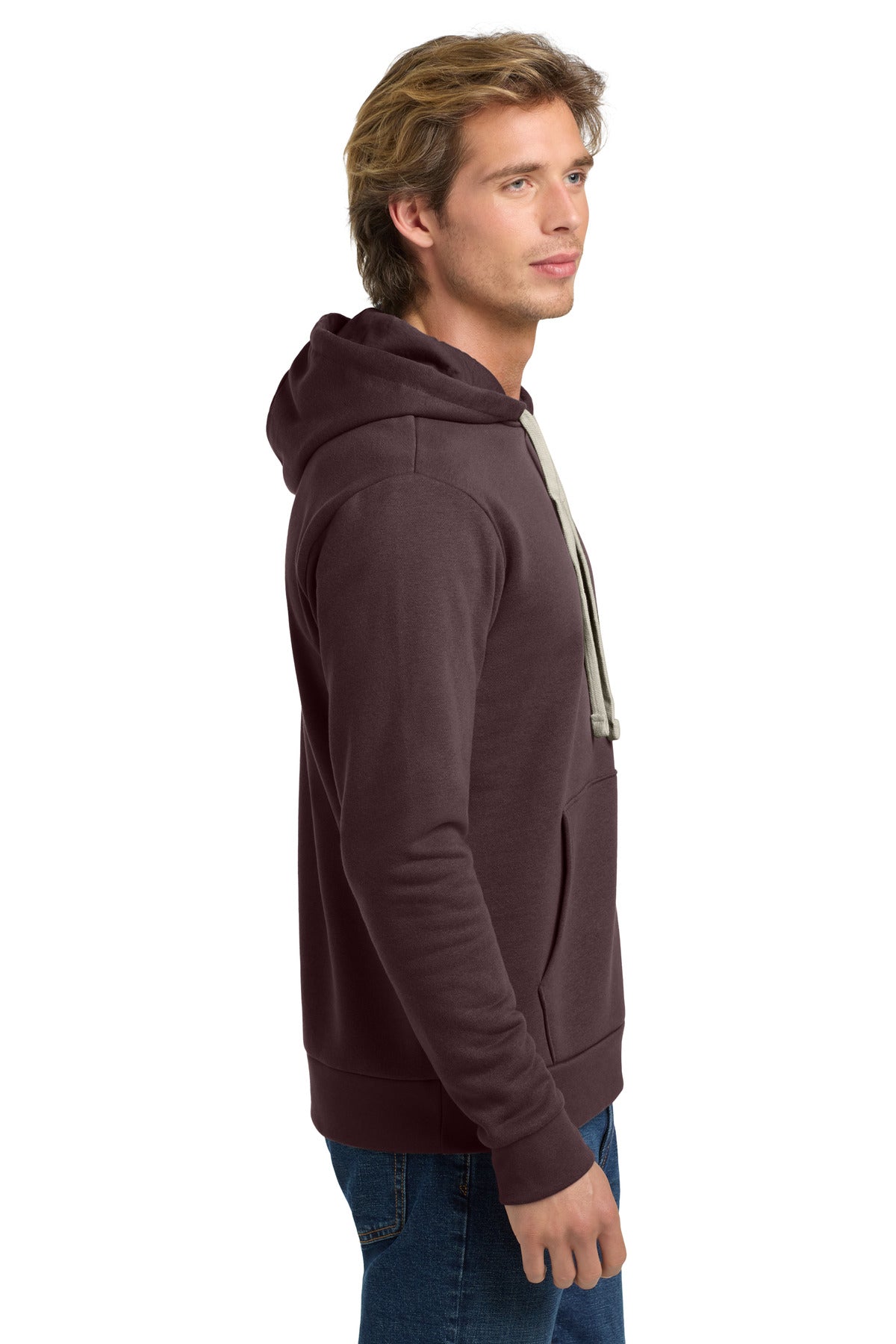 Oxblood Next Level Apparel Adult Santa Barbara Pullover Hoodie. NL9303