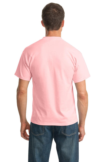 Pale Pink Port & Co Core Blend Tee. PC55