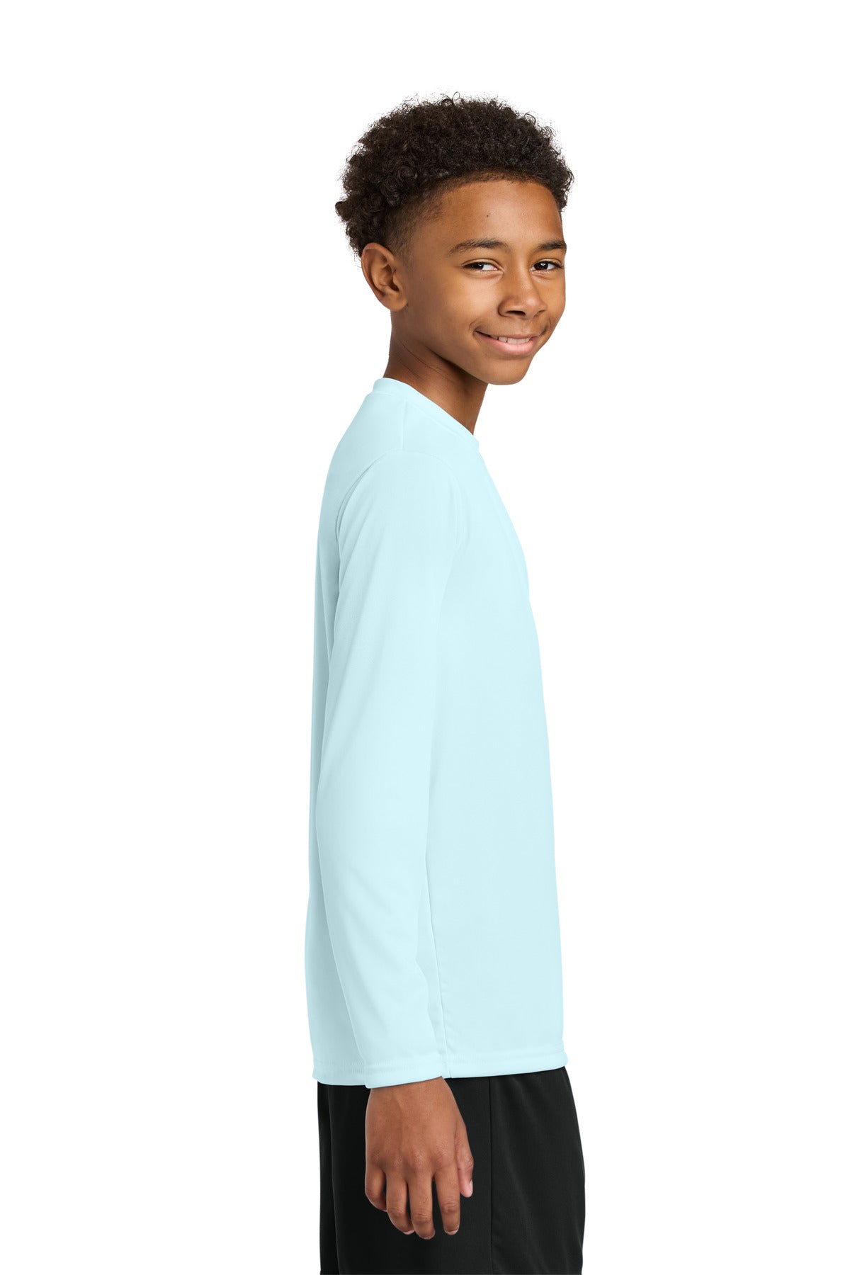 PastelBlue A4 Youth Cooling Performance Long Sleeve Tee A4NB3165