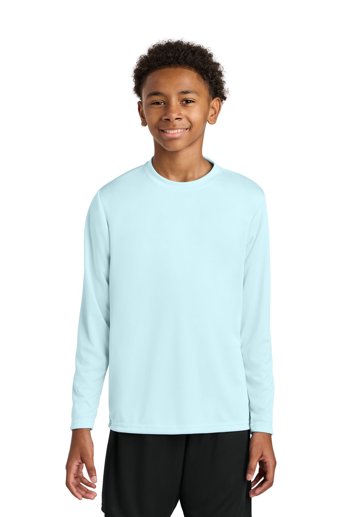PastelBlue A4 Youth Cooling Performance Long Sleeve Tee A4NB3165