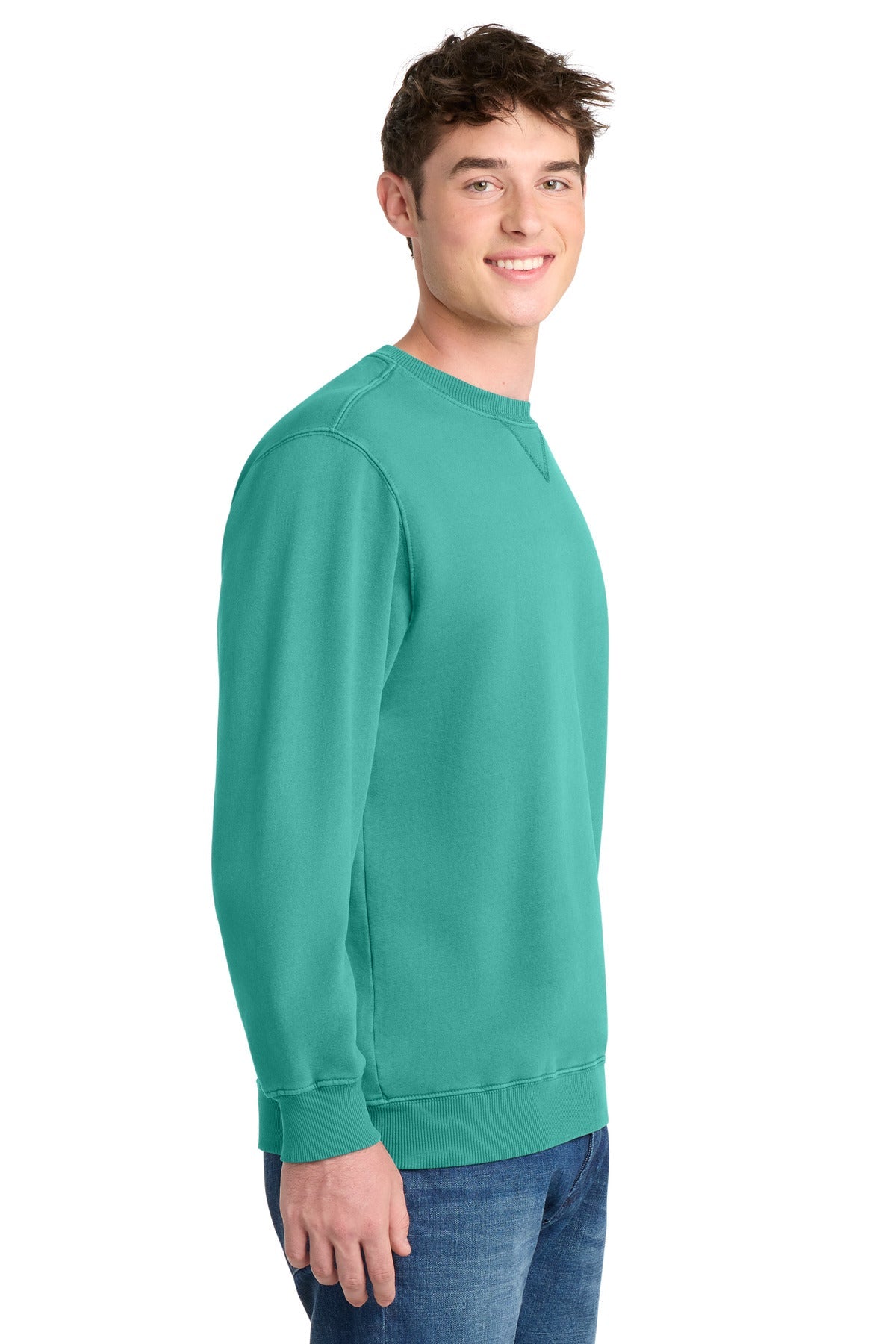 Peacock Port & Co Beach Wash Garment-Dyed Crewneck Sweatshirt PC098