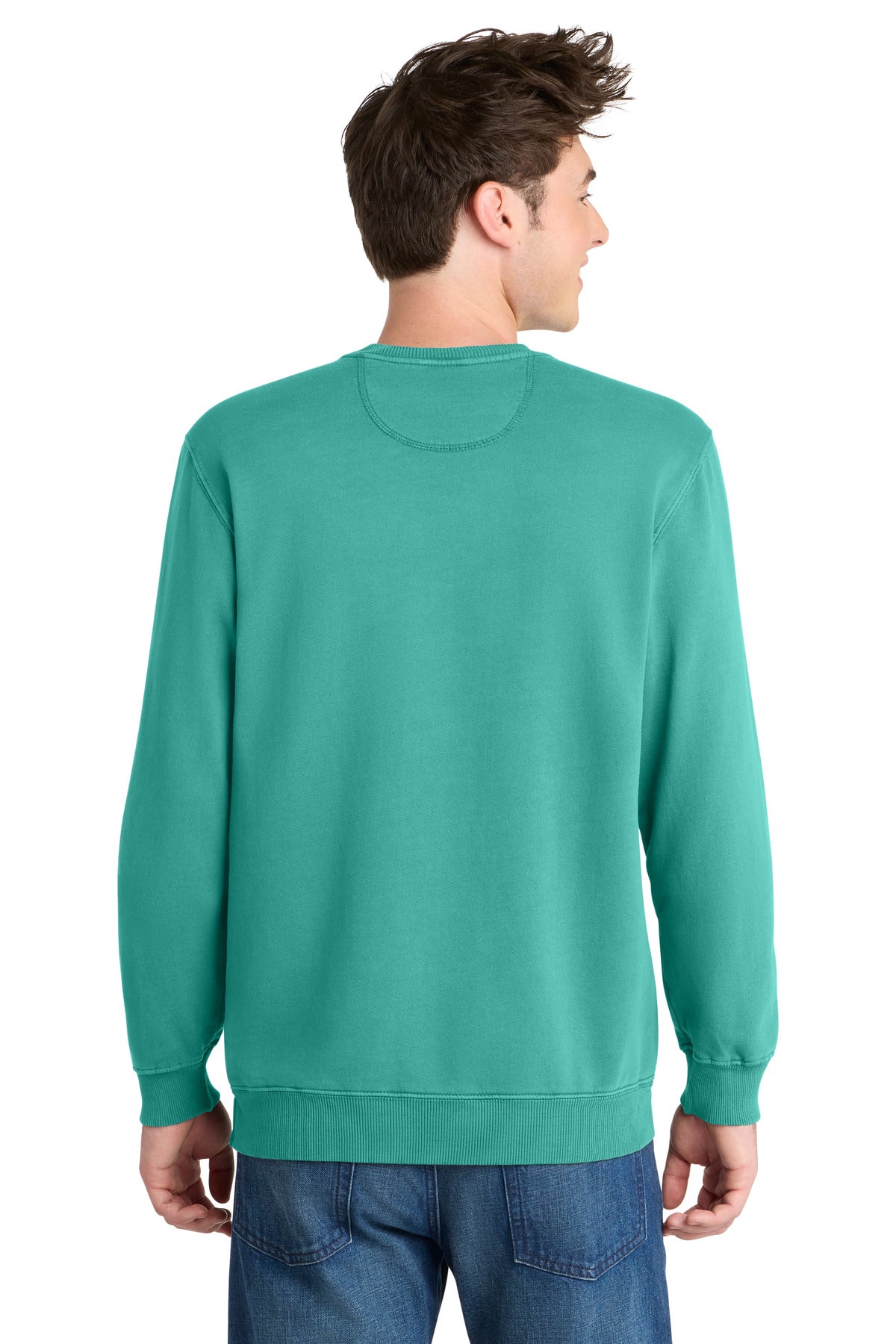 Peacock Port & Co Beach Wash Garment-Dyed Crewneck Sweatshirt PC098