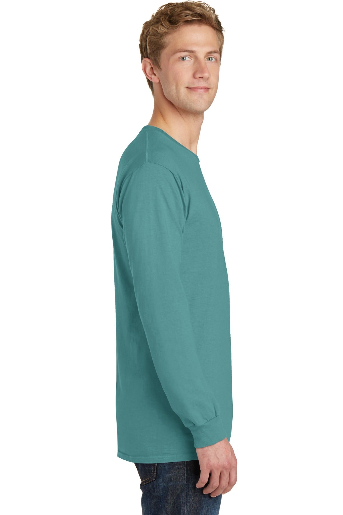 Peacock Port & Co Beach Wash Garment-Dyed Long Sleeve Tee PC099LS
