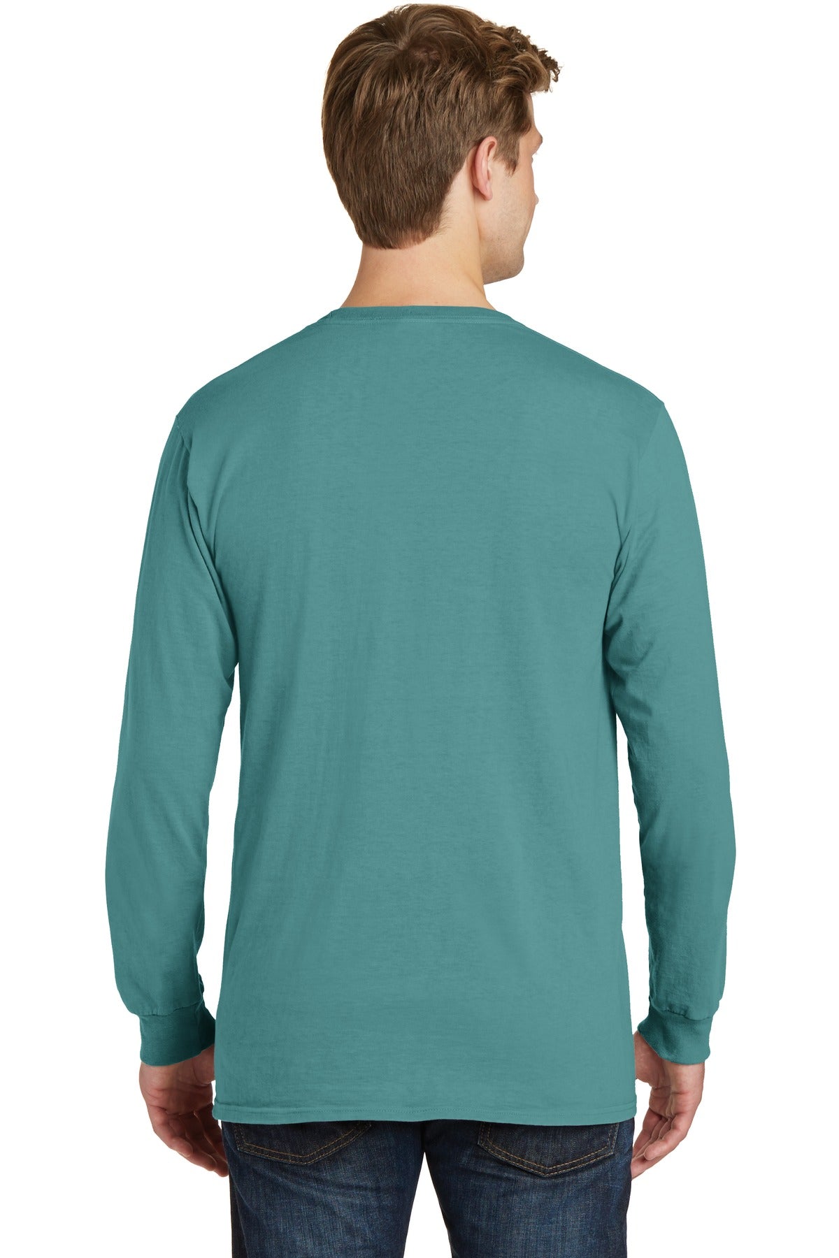 Peacock Port & Co Beach Wash Garment-Dyed Long Sleeve Tee PC099LS