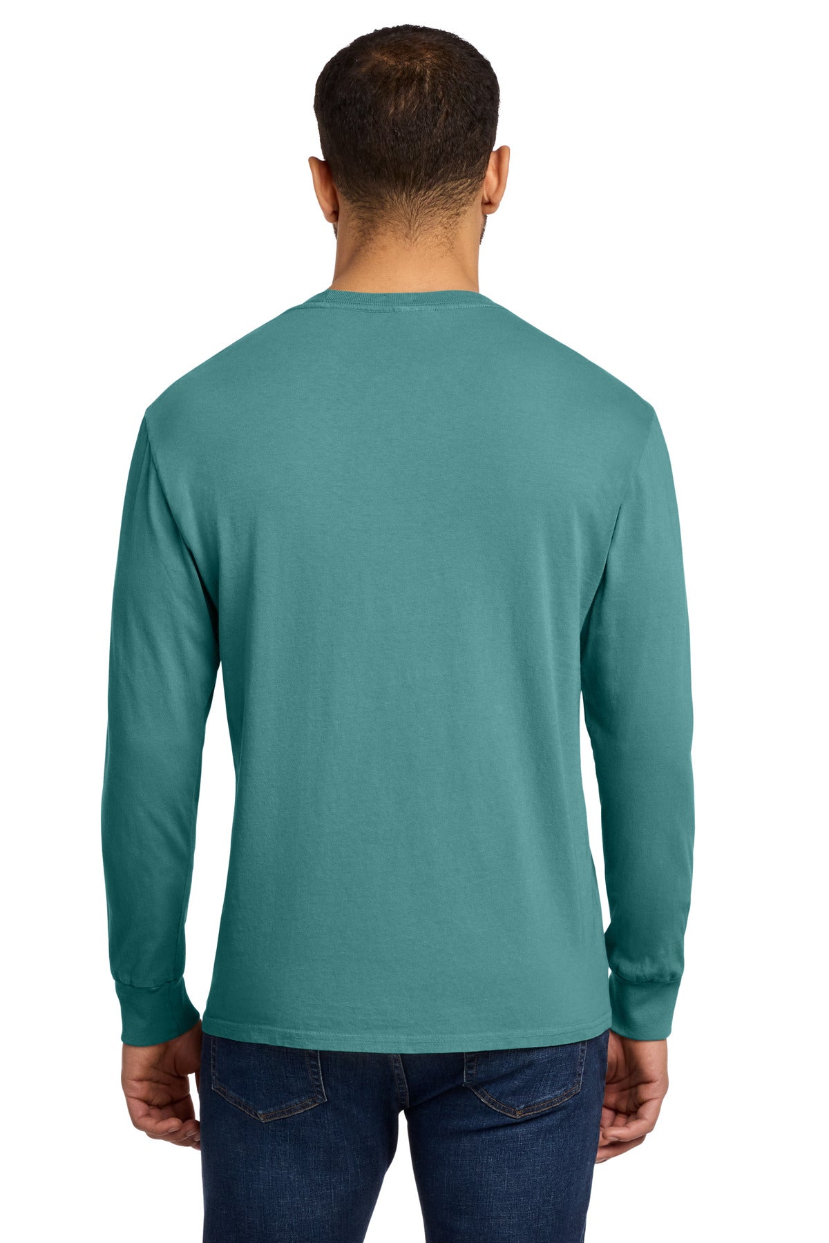 Peacock Port & Co Beach Wash Garment-Dyed Long Sleeve Tee PC099LS
