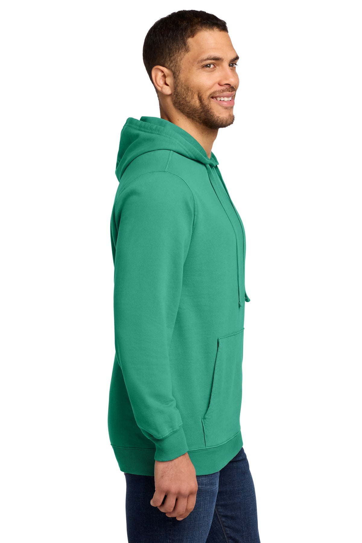 Peacock Port & Co Beach Wash Garment-Dyed Pullover Hooded Sweatshirt. PC098H