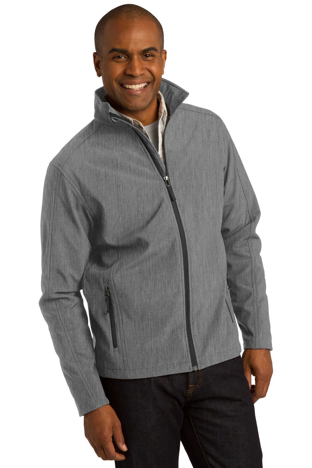 Pearl Grey Hth Port Authority Core Soft Shell Jacket. J317