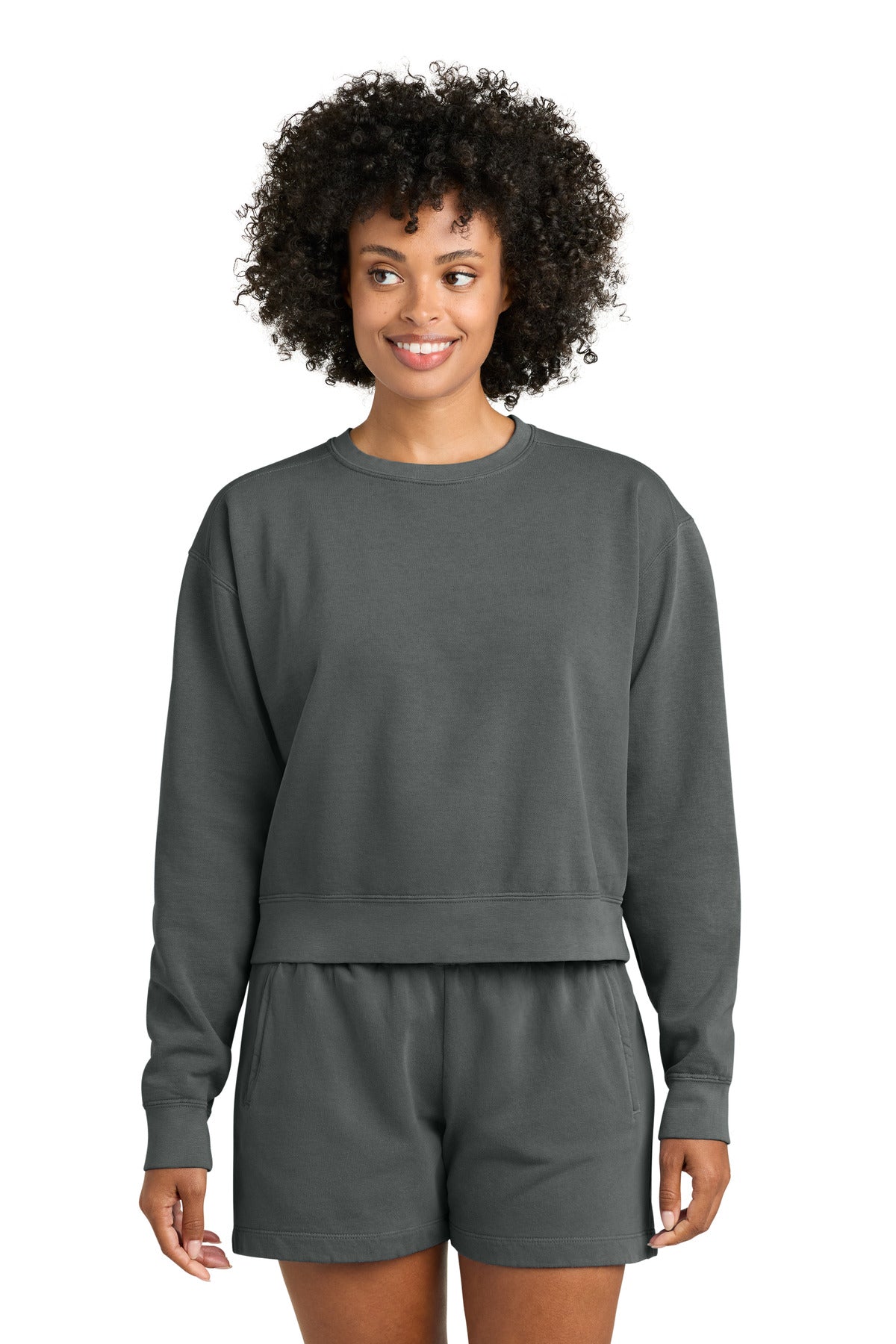Pepper Comfort Colors Women's Mid-Length Crewneck Sweatshirt 1566L