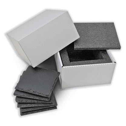 Personalized 6 Piece Slate Coaster Set - Etchified-Etchified-