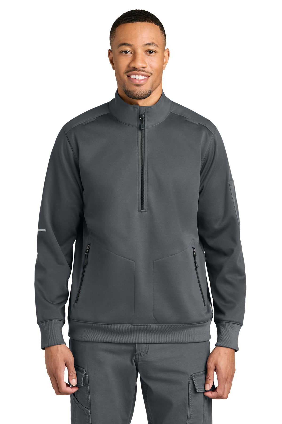 Pewter Carhartt FLD & RSCU 1/2-Zip Mid-Layer CTC86912