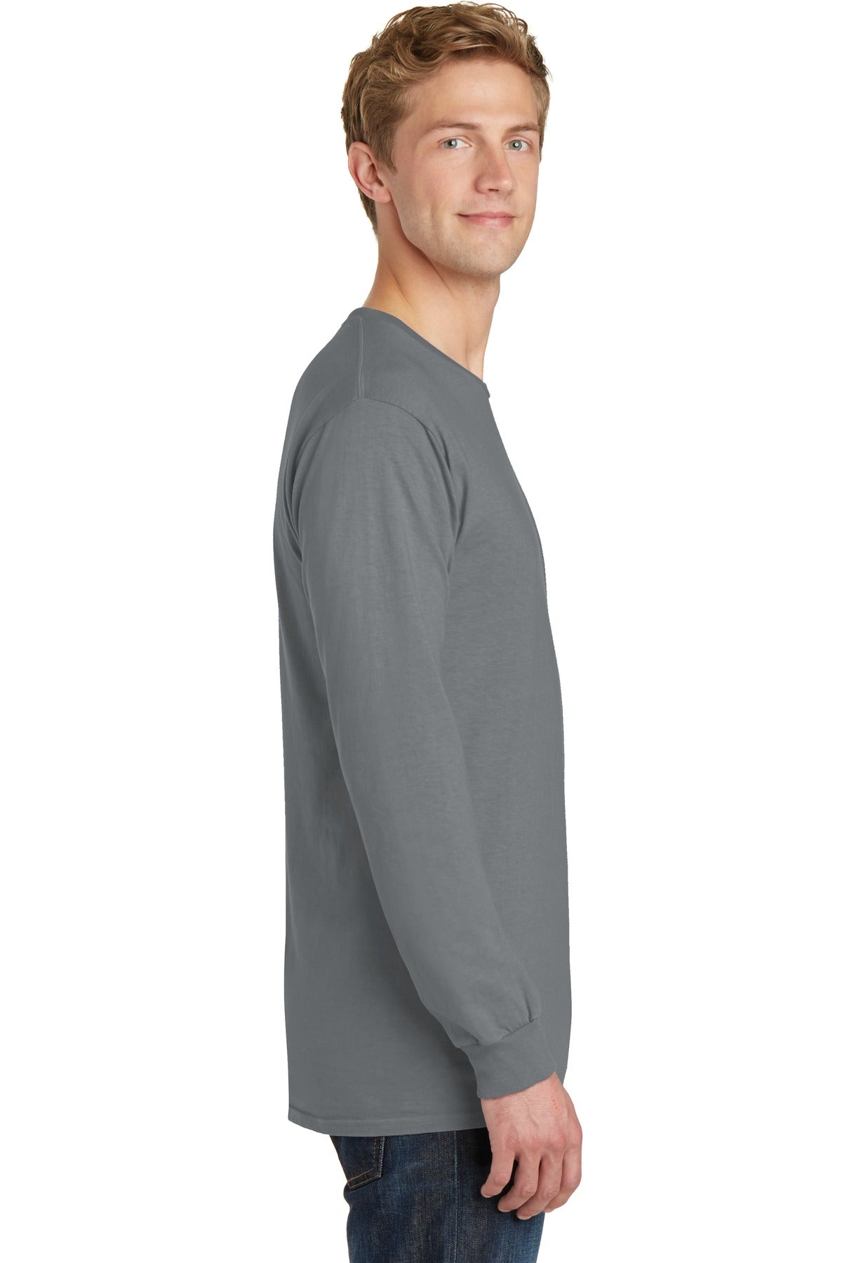 Pewter Port & Co Beach Wash Garment-Dyed Long Sleeve Tee PC099LS