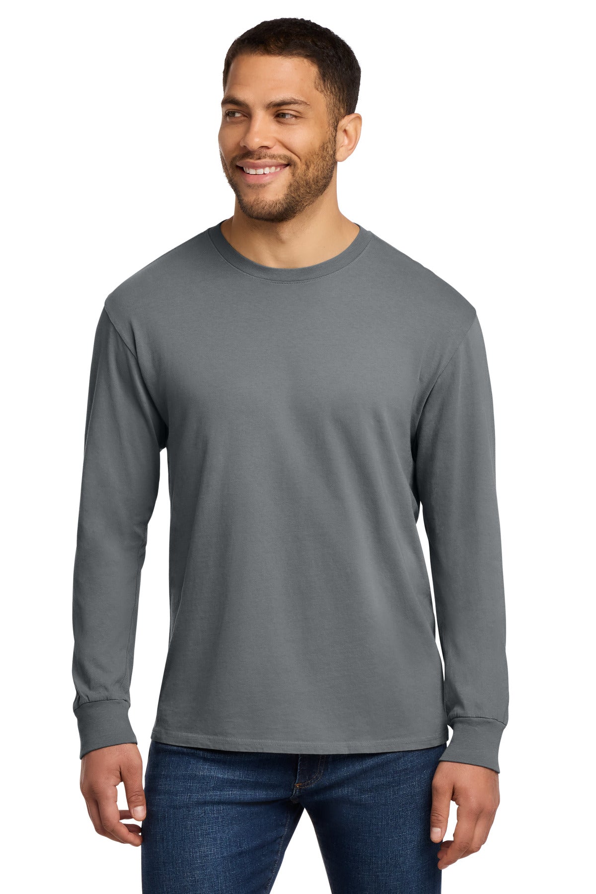 Pewter Port & Co Beach Wash Garment-Dyed Long Sleeve Tee PC099LS