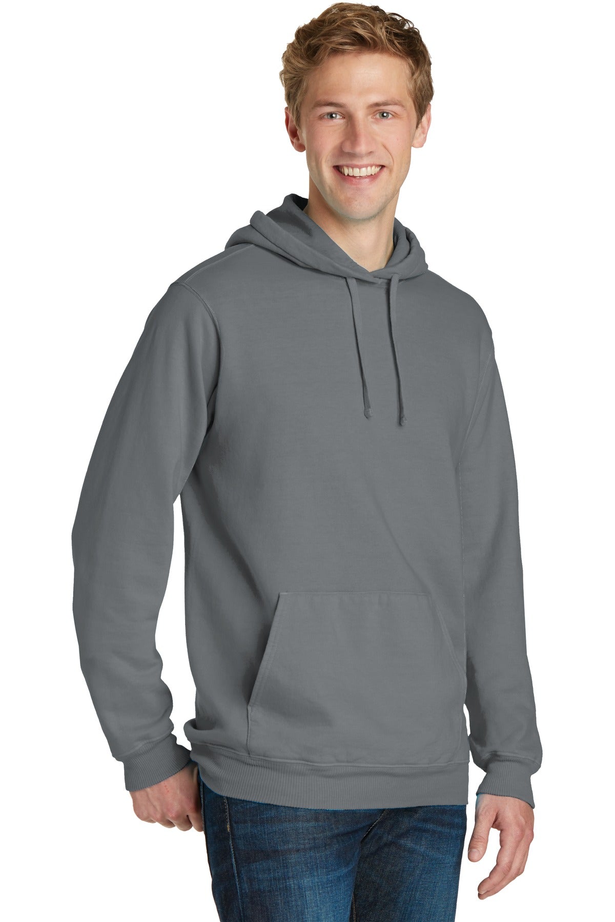 Pewter Port & Co Beach Wash Garment-Dyed Pullover Hooded Sweatshirt. PC098H