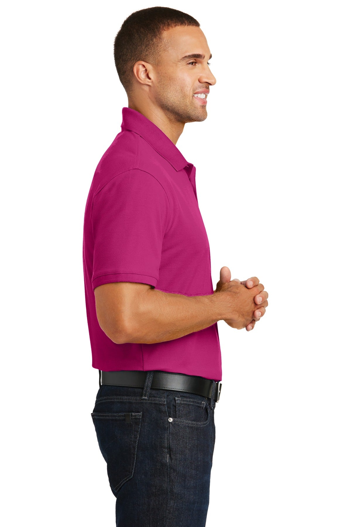 Pink Azalea Port Authority Core Classic Pique Polo. K100