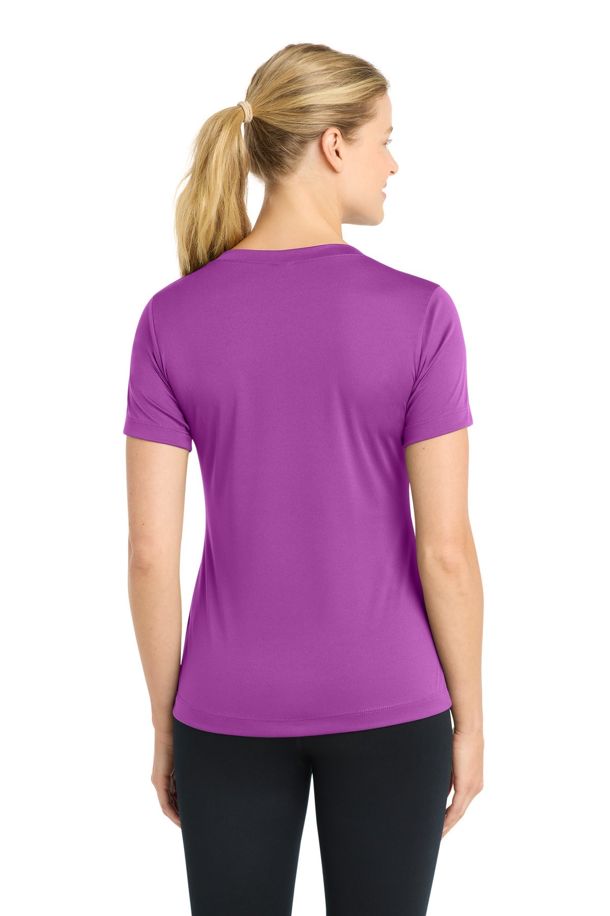 Pink Orchid Sport-Tek Women's PosiCharge Competitor V-Neck Tee. LST353