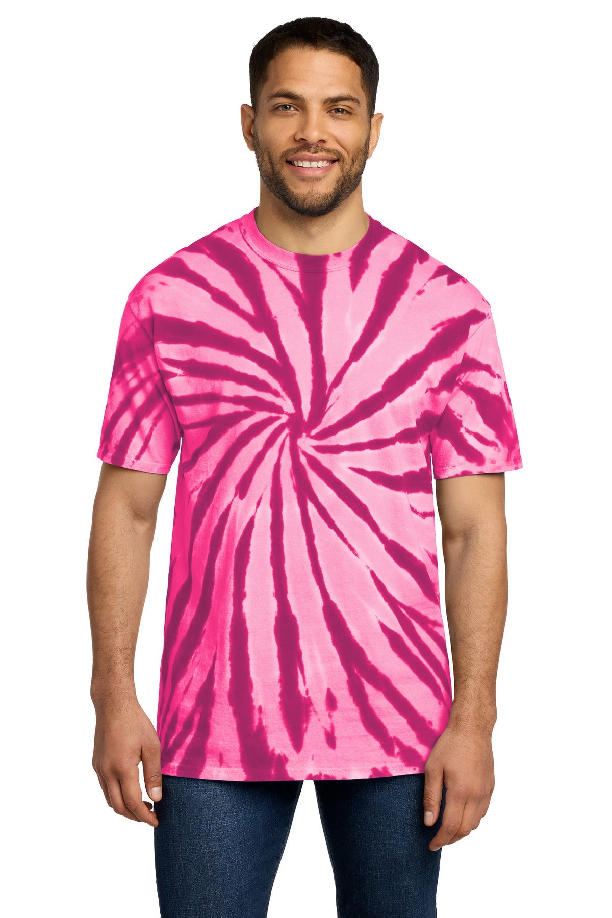 Pink Port & Co Tie-Dye Tee. PC147
