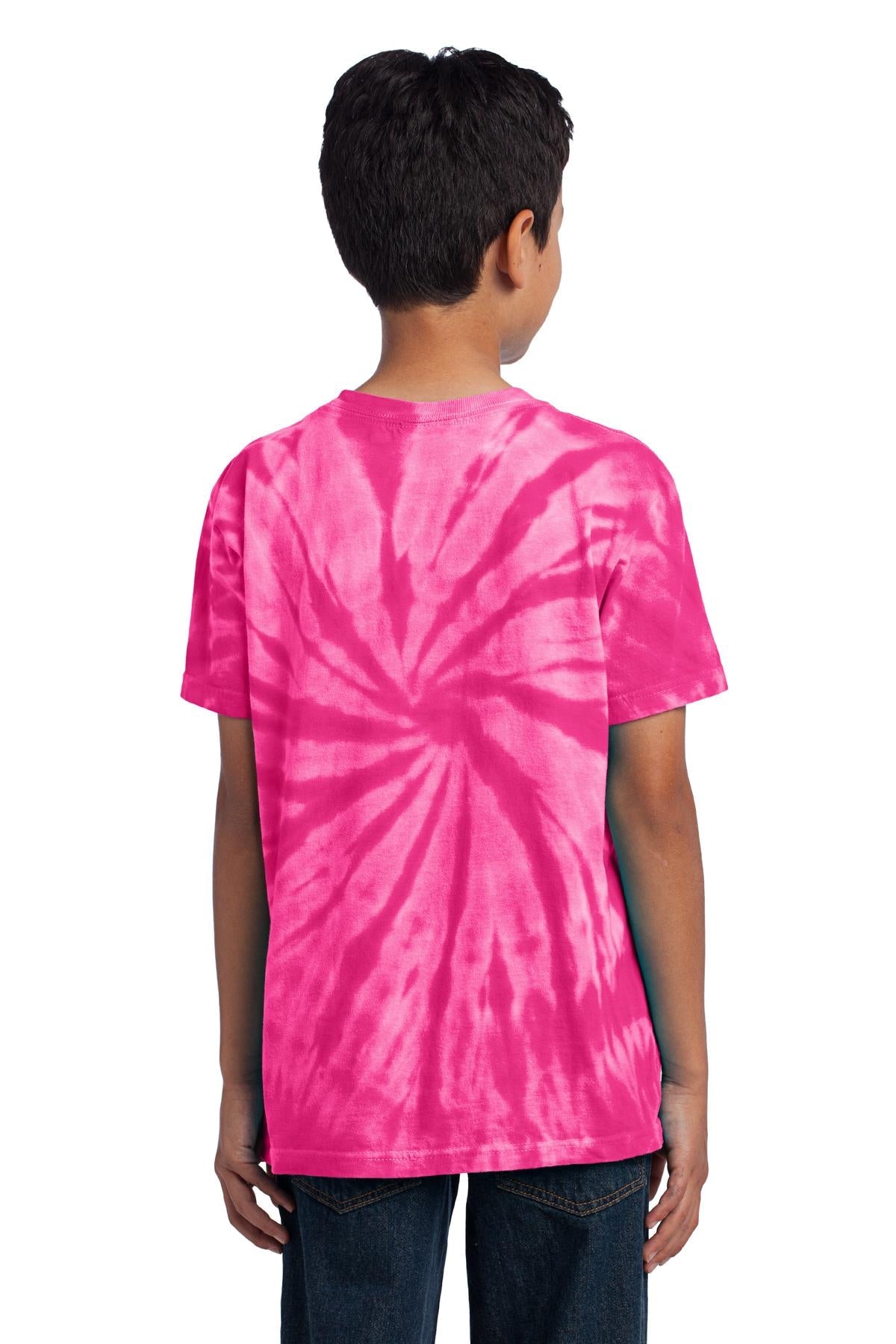 Pink Port & Co Youth Tie-Dye Tee. PC147Y