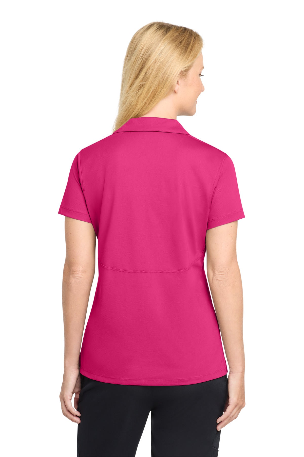 Pink Raspberry Sport-Tek Women's Micropique Sport-Wick Polo. LST650
