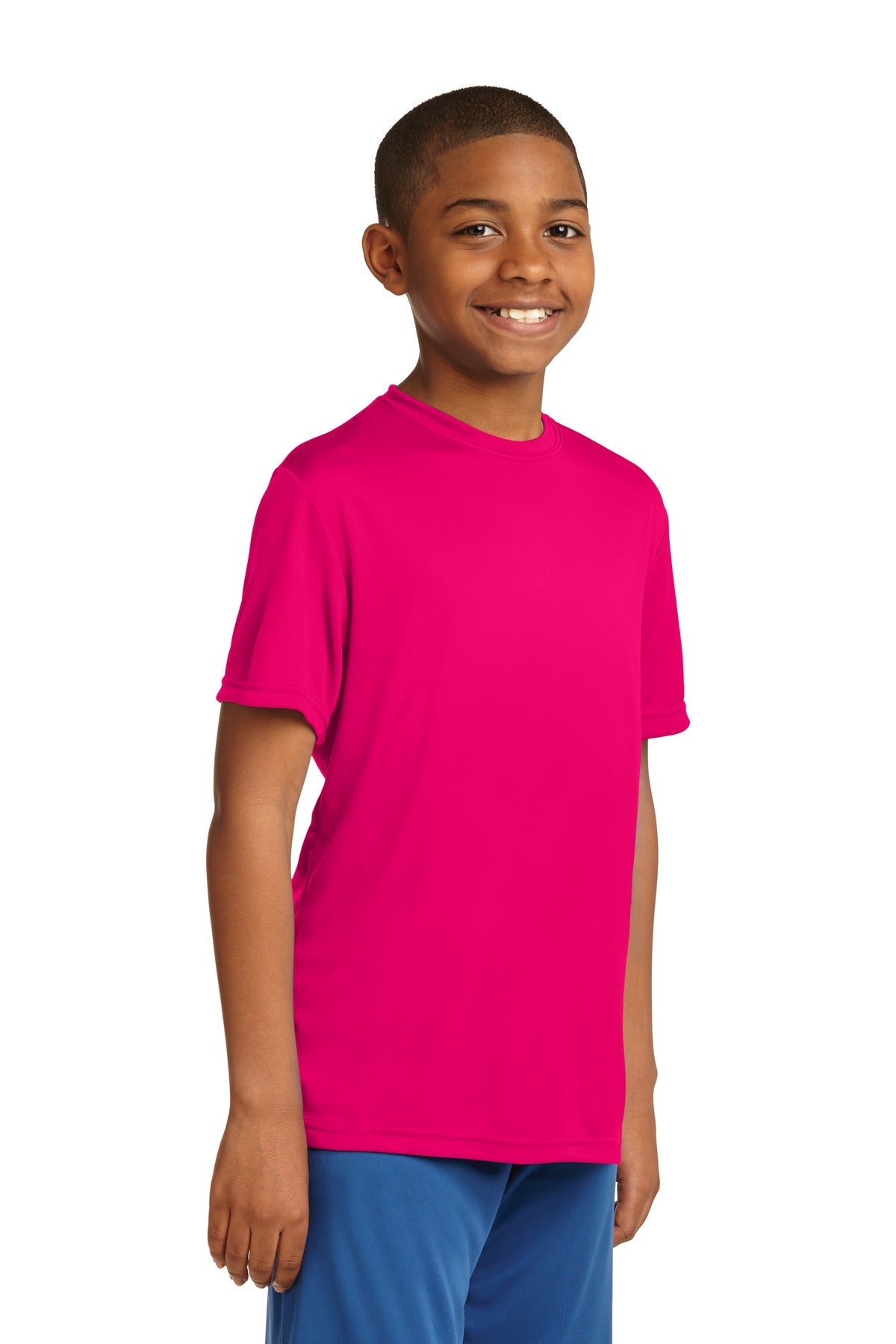 Pink Raspberry Sport-Tek Youth PosiCharge Competitor Tee. YST350