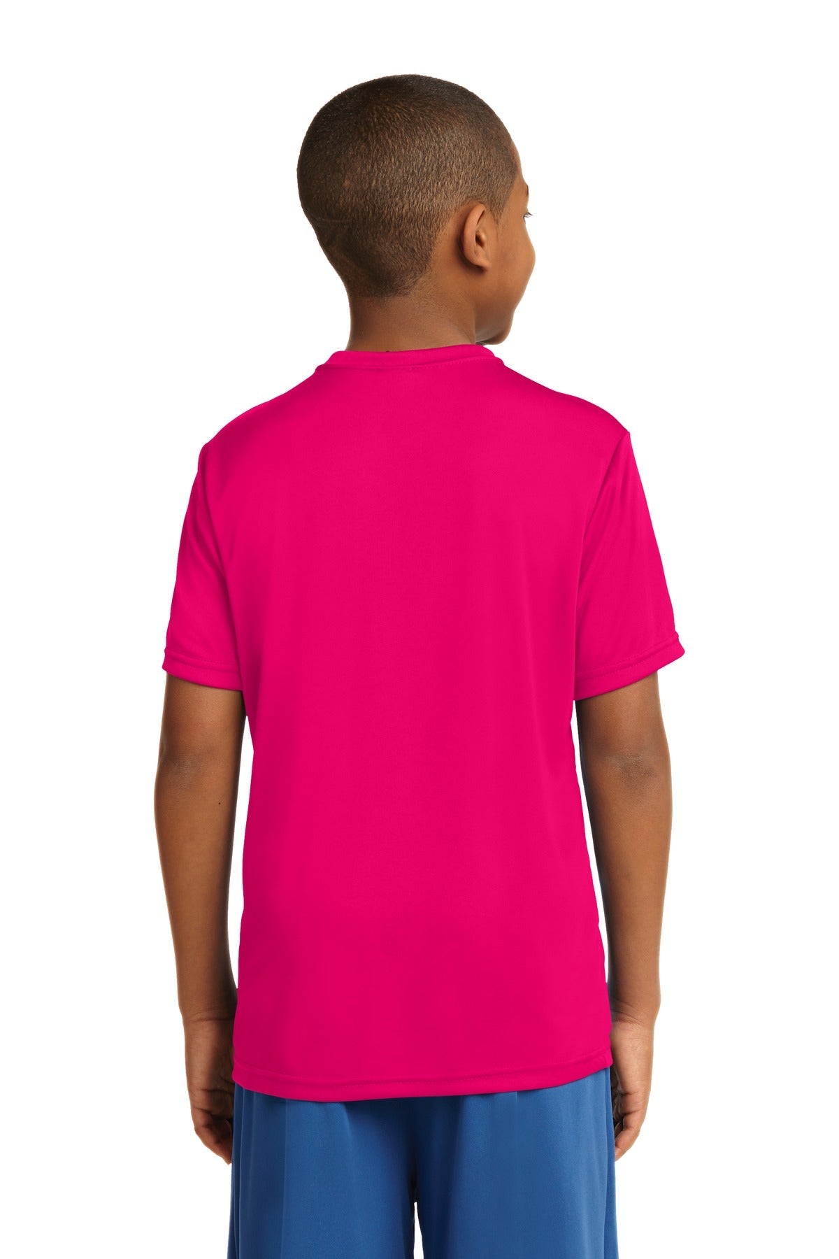 Pink Raspberry Sport-Tek Youth PosiCharge Competitor Tee. YST350