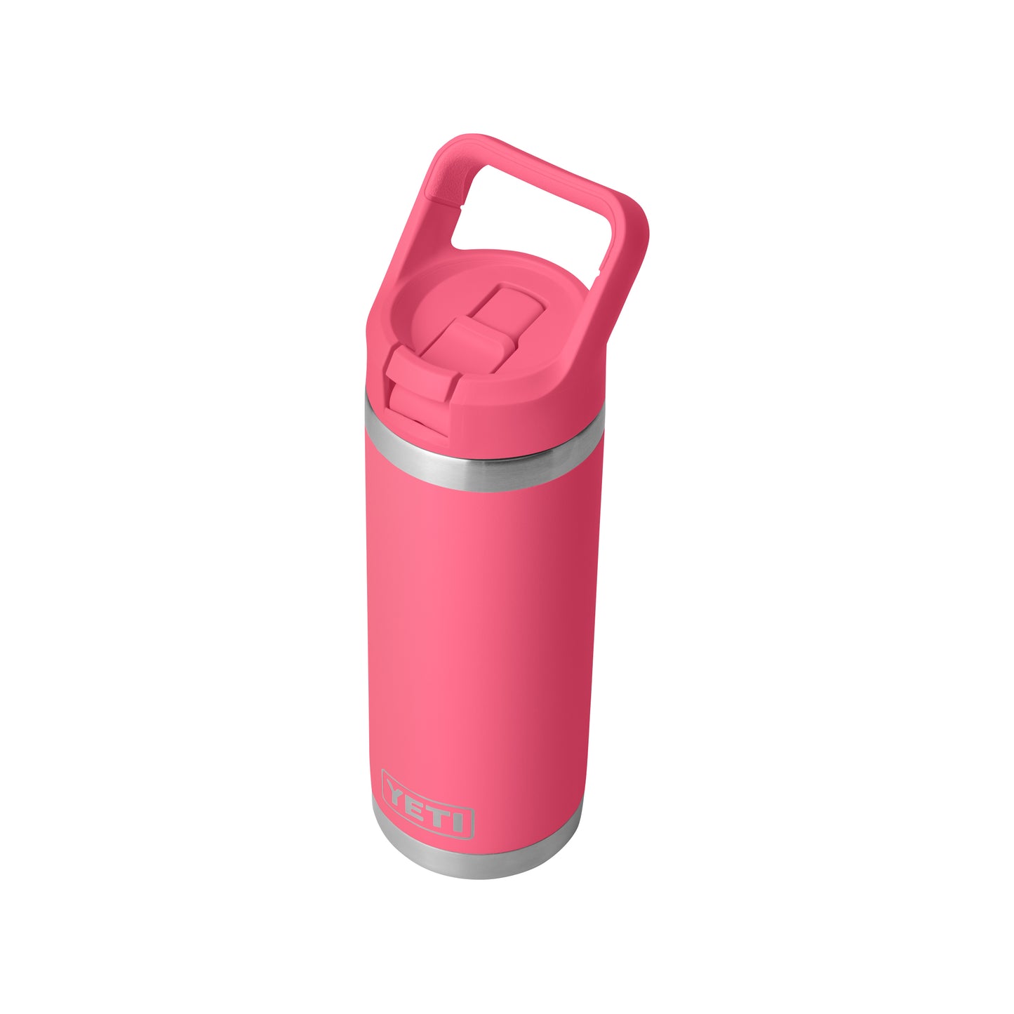Pink-Tropical Rambler® 18 oz Water Bottle with Color-Matched Straw Cap plain