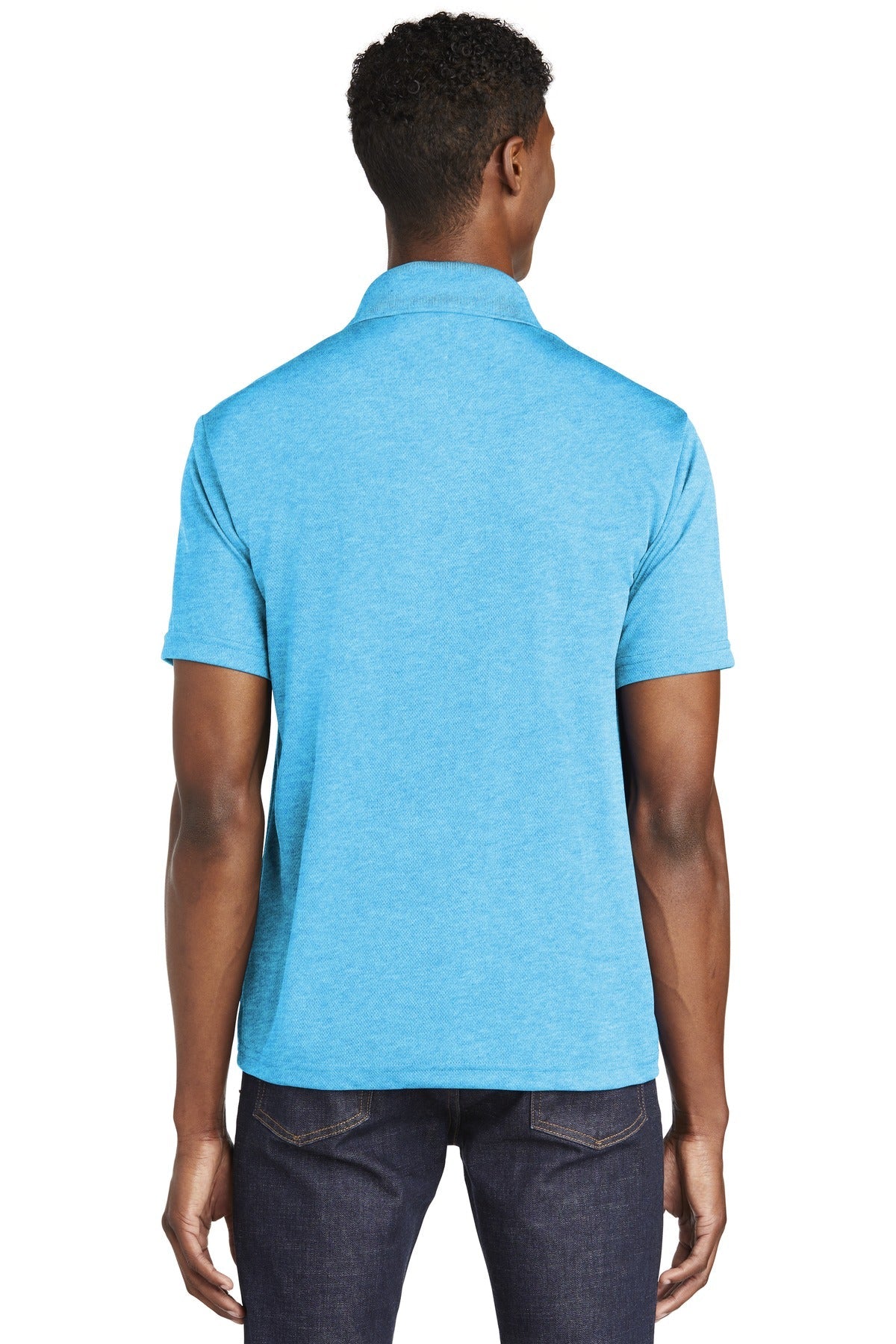 Pond Blue Hthr Sport-Tek PosiCharge RacerMesh Polo. ST640