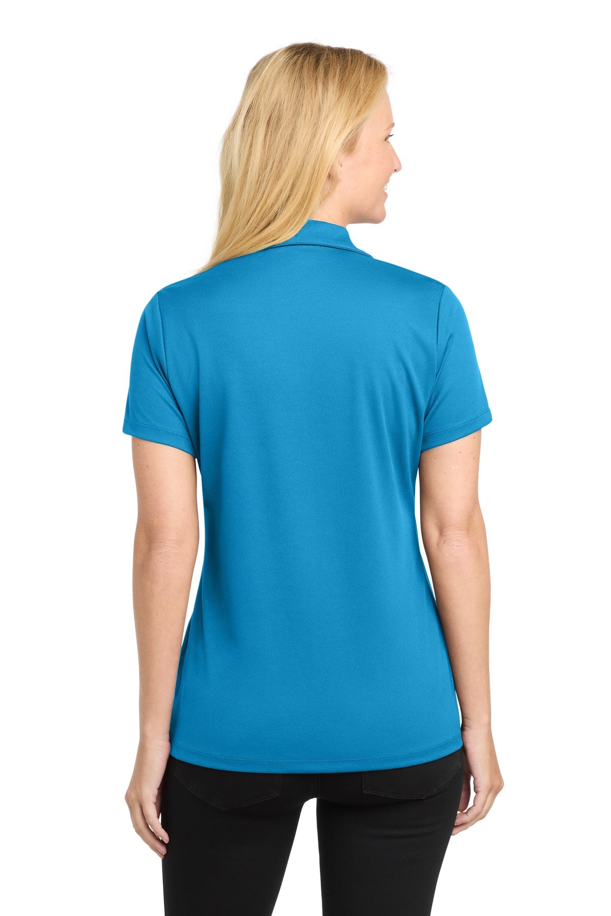 Pond Blue Sport-Tek Women's PosiCharge RacerMesh Polo. LST640