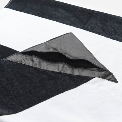 Porto Black Slowtide® Pocket Beach Towel plain