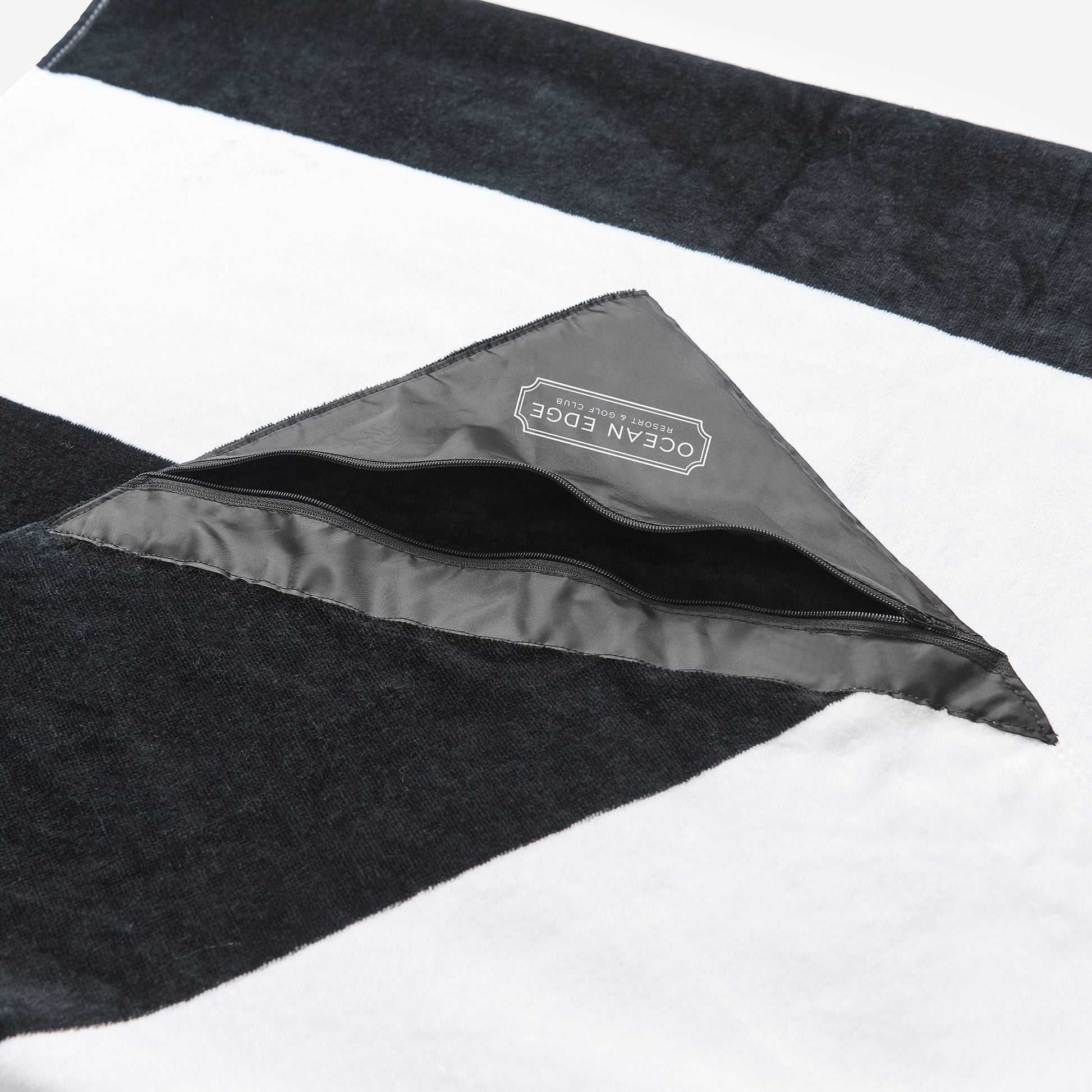 Porto Black Slowtide® Pocket Beach Towel