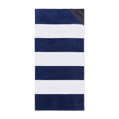 Porto Dark Navy Slowtide® Pocket Beach Towel