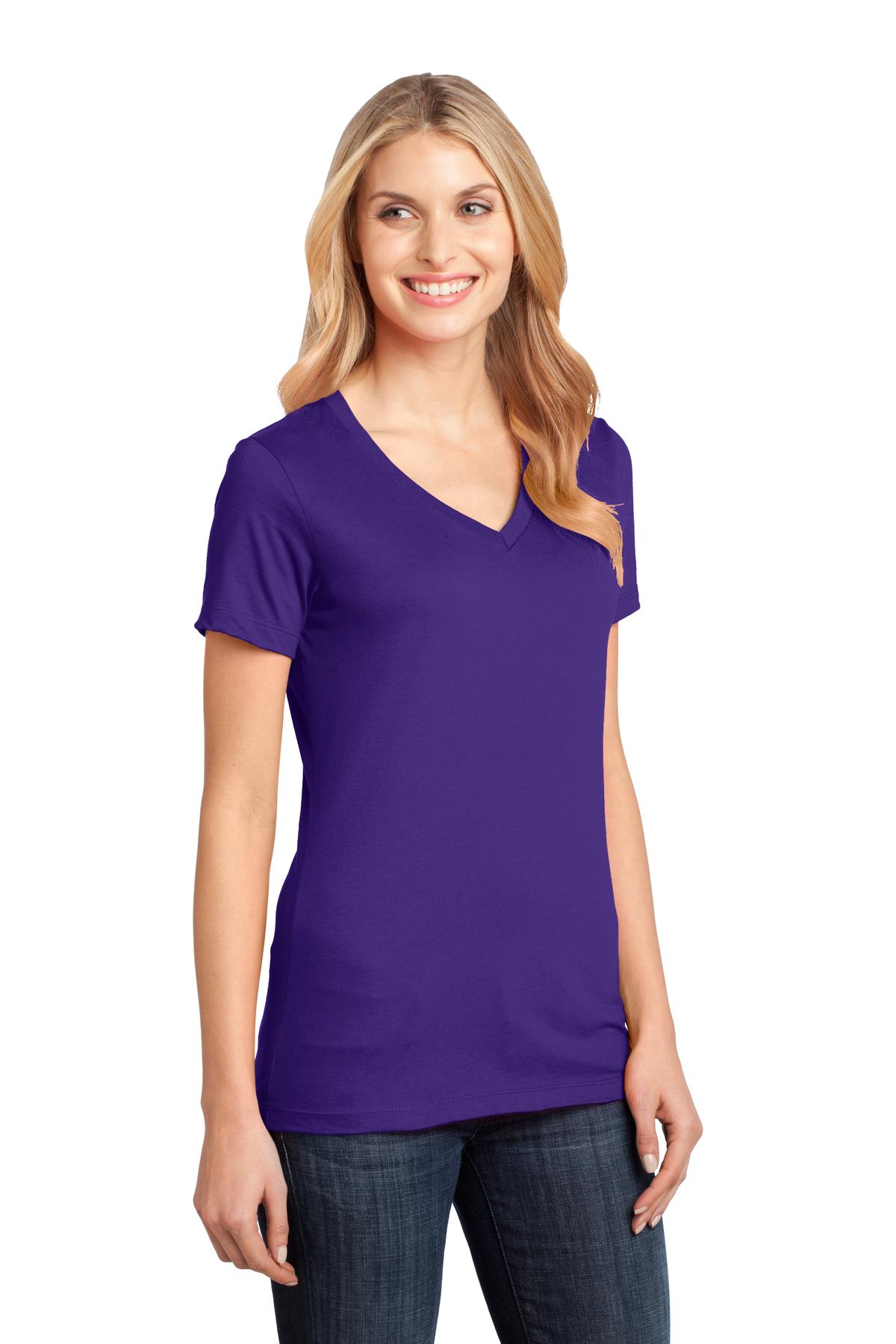 Purple District - Women's Perfect Weight V-Neck Tee. DM1170L