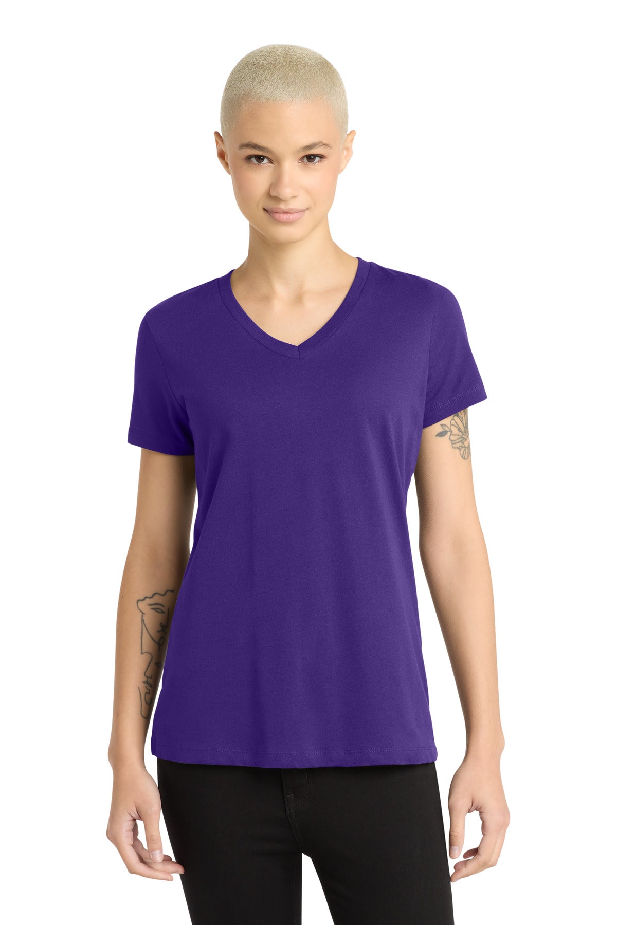 Purple District - Women's Perfect Weight V-Neck Tee. DM1170L
