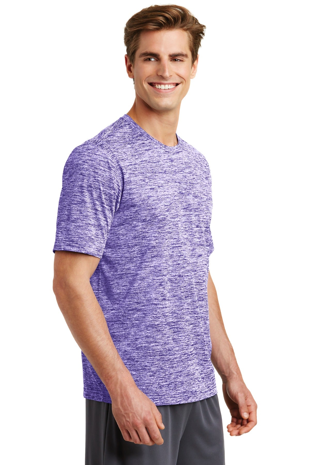 Purple Electrc Sport-Tek PosiCharge Electric Heather Tee. ST390