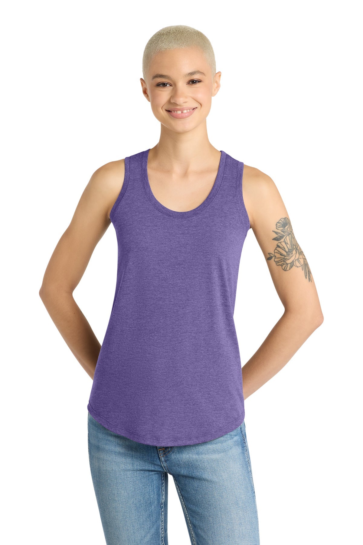 Purple Frost District Women's Perfect Tri Racerback Tank. DM138L