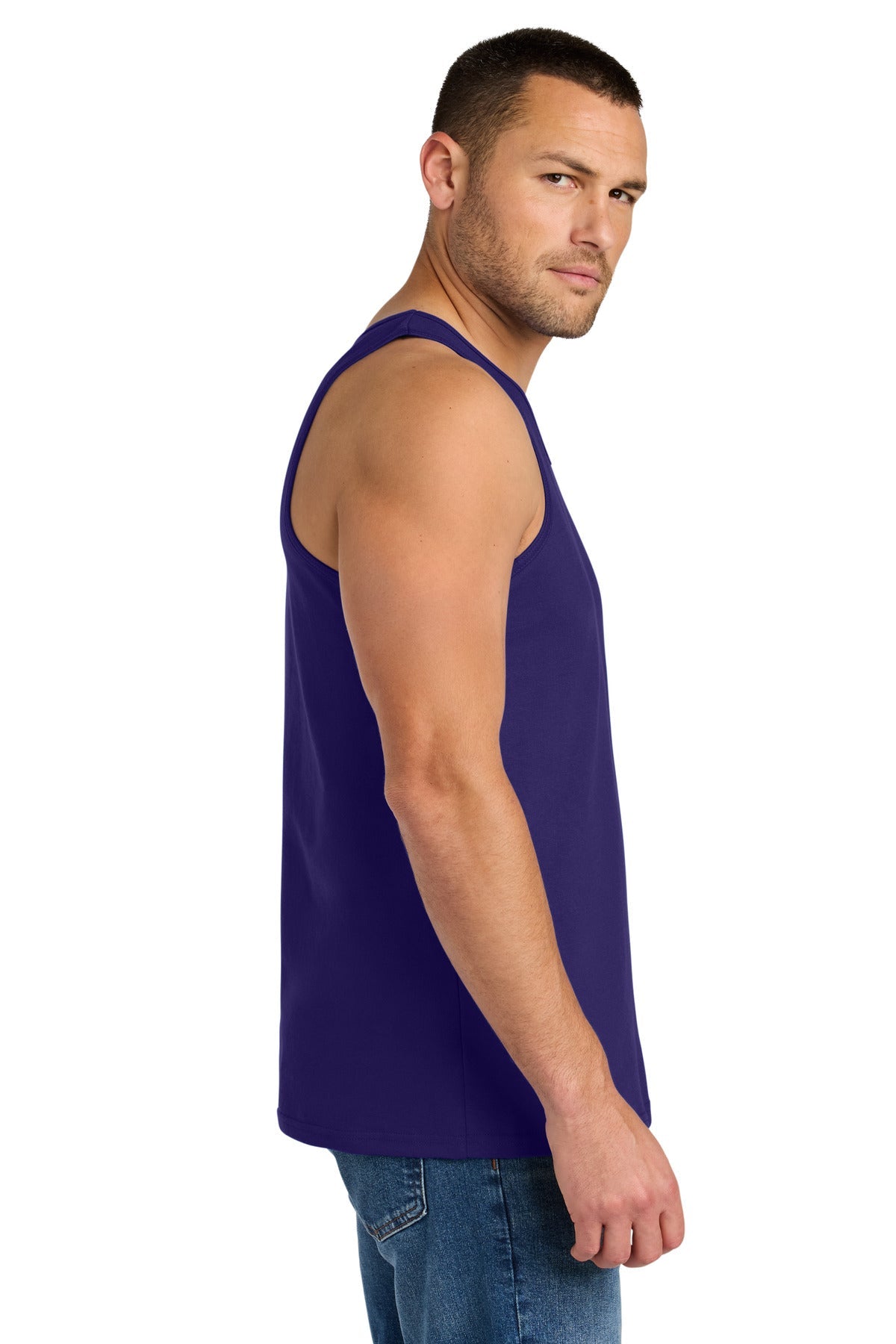 Purple Gildan Heavy Cotton Tank Top. G5200