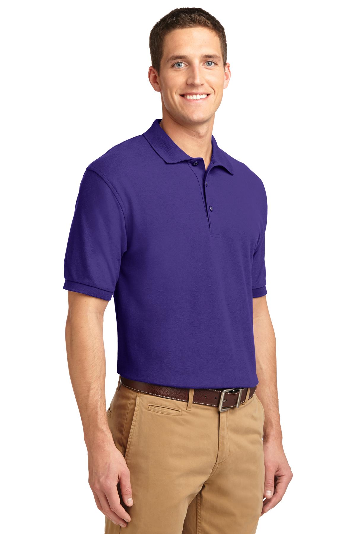 Purple Port Authority Extended Size Silk Touch Polo K500ES