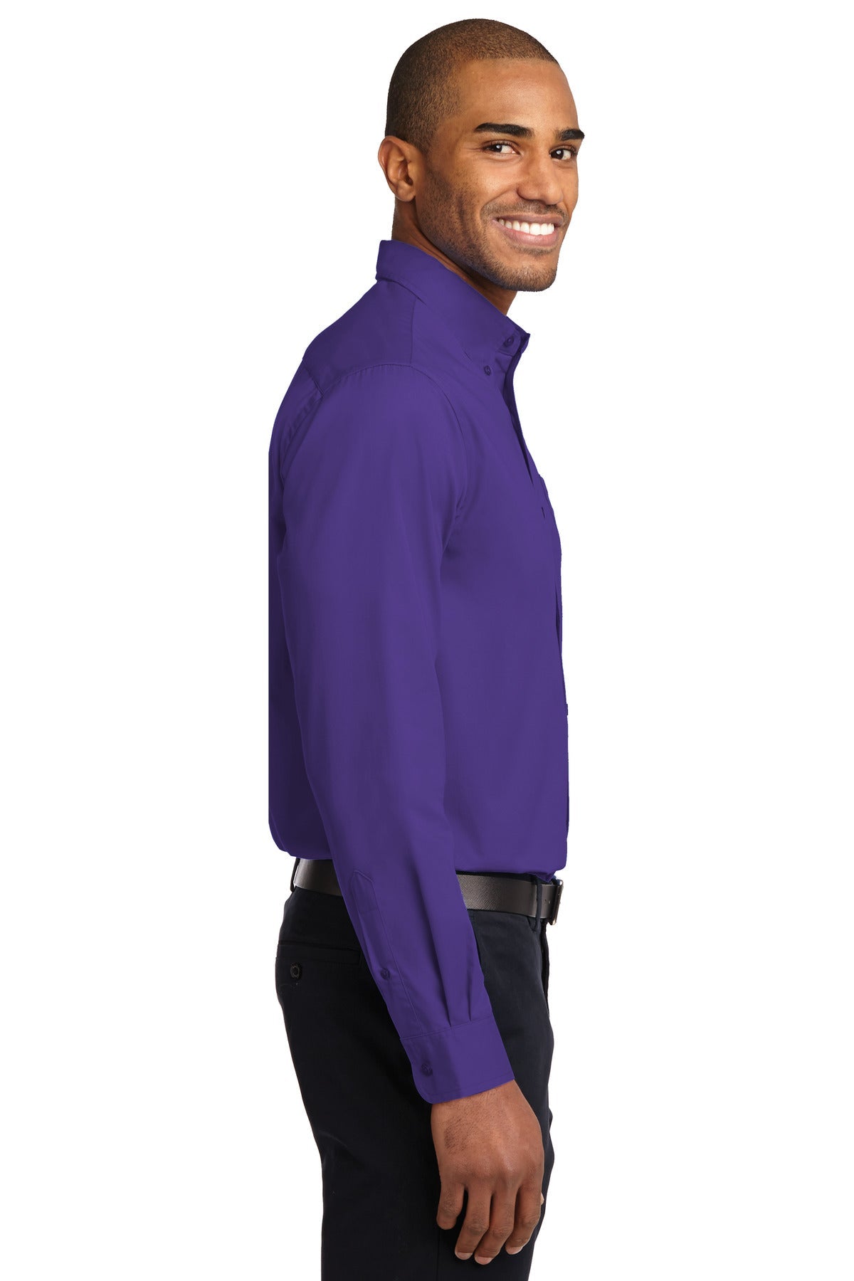 Purple Port Authority Long Sleeve Easy Care Shirt S608
