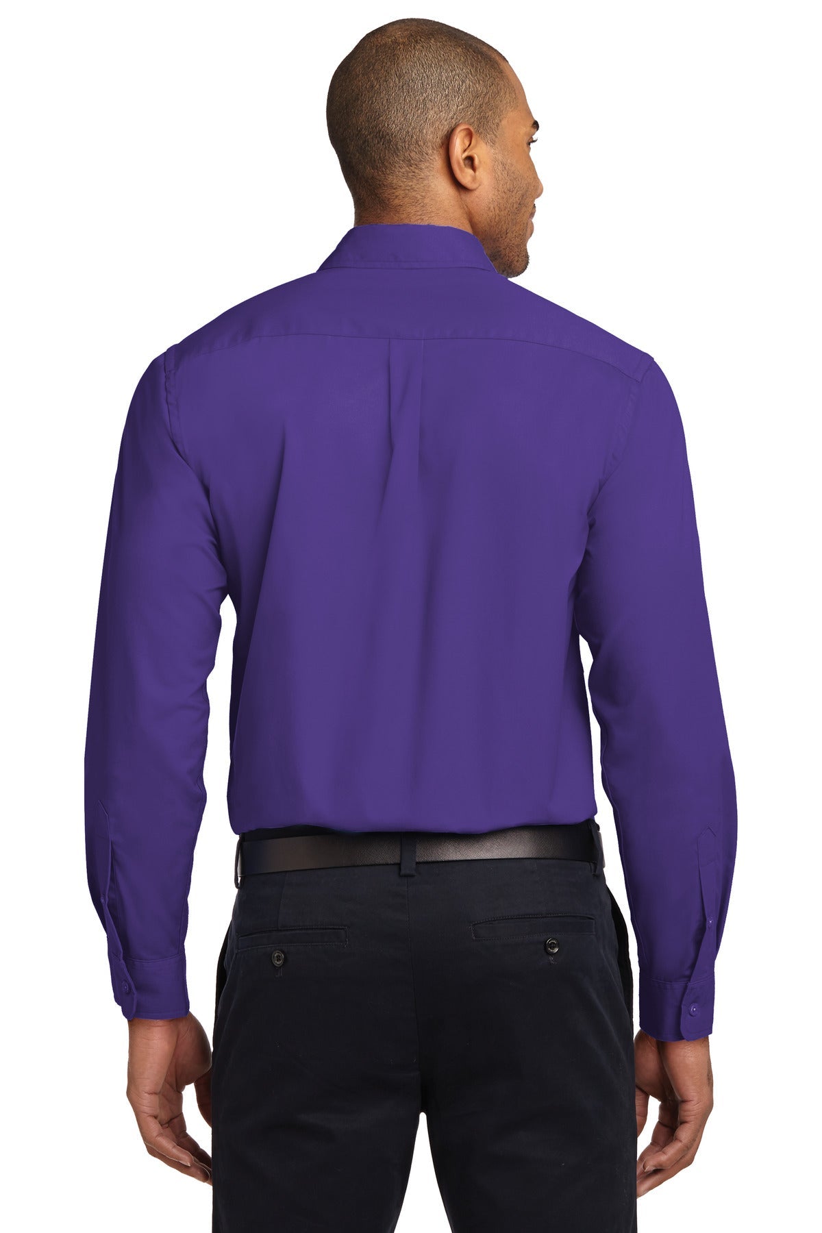 Purple Port Authority Long Sleeve Easy Care Shirt S608
