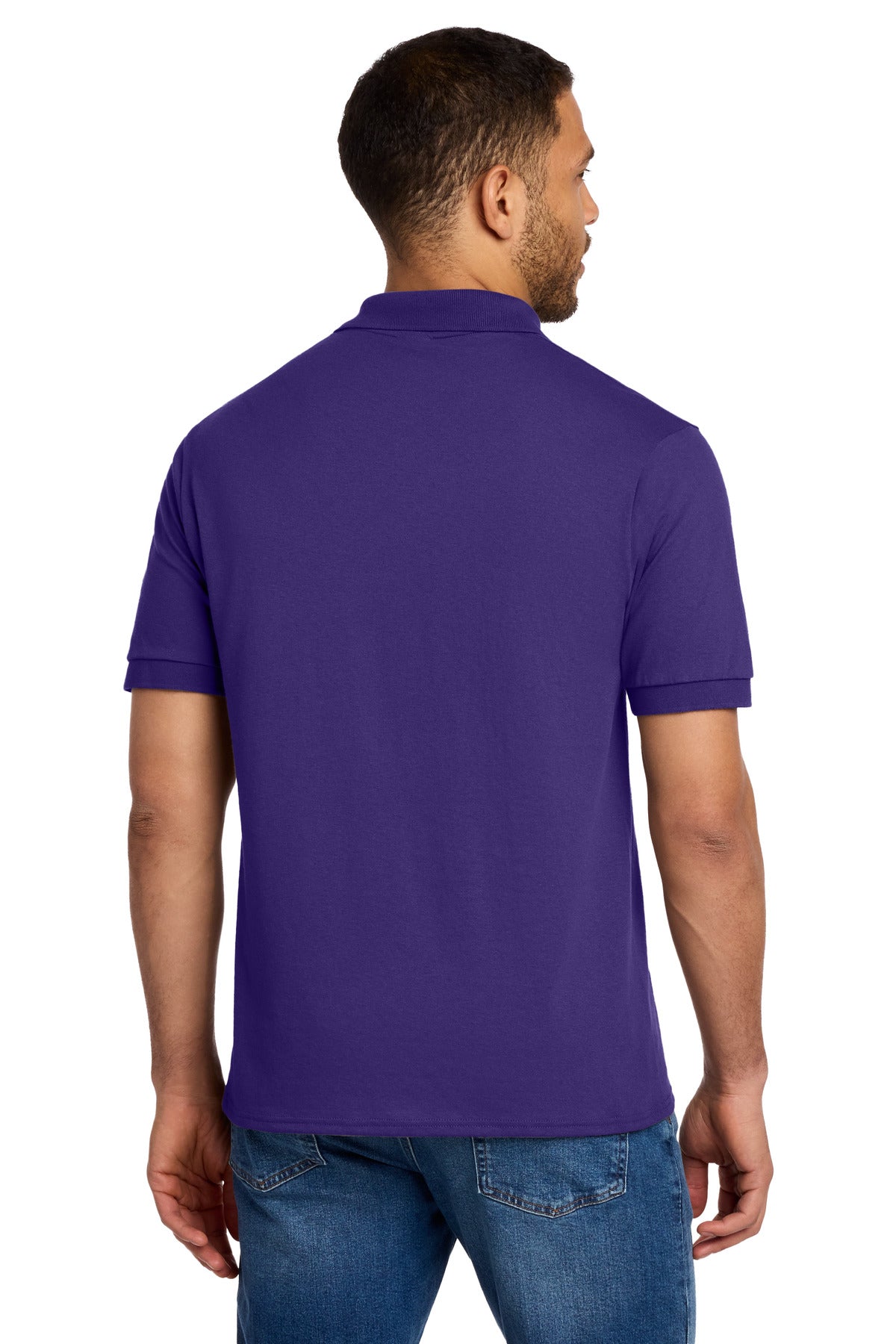 Purple Port & Co Core Blend Jersey Knit Polo. KP55