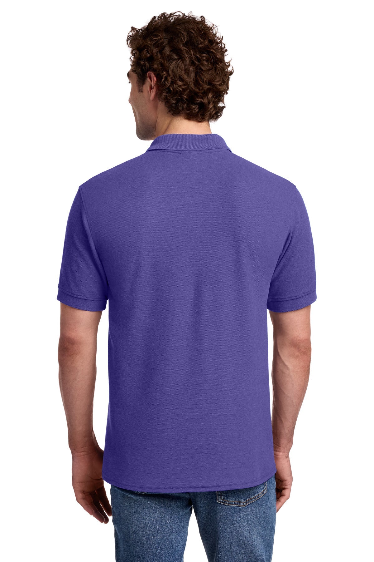 Purple Port & Co Core Blend Pique Polo. KP155