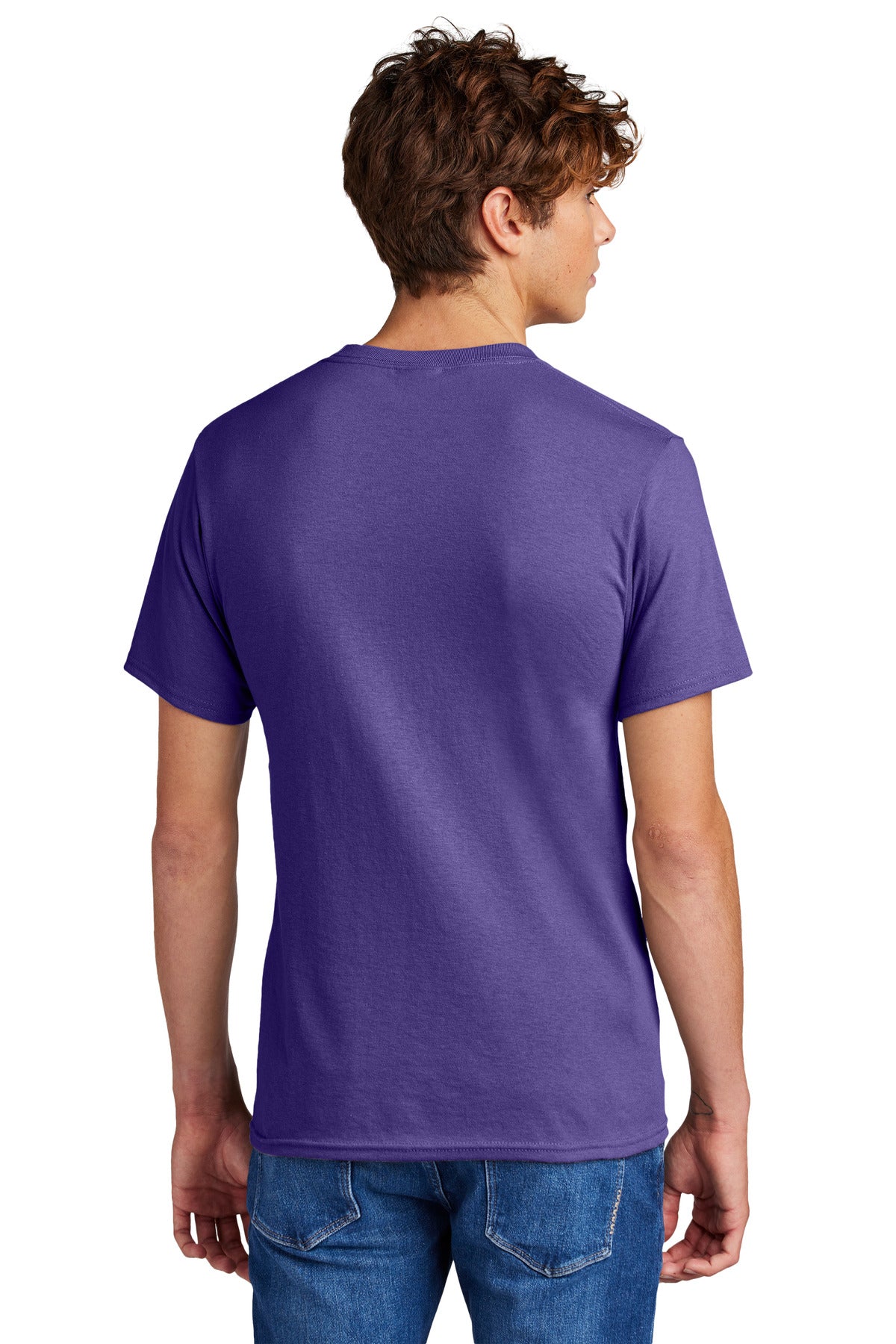 Purple Port & Co Core Blend Tee. PC55