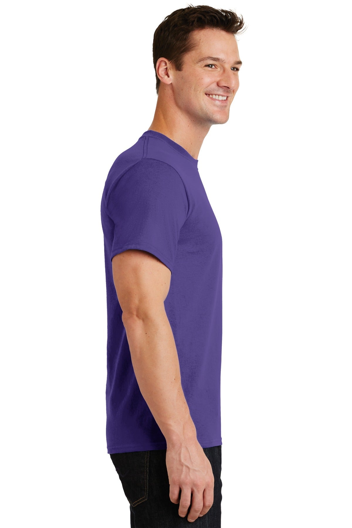 Purple Port & Co Essential Tee. PC61