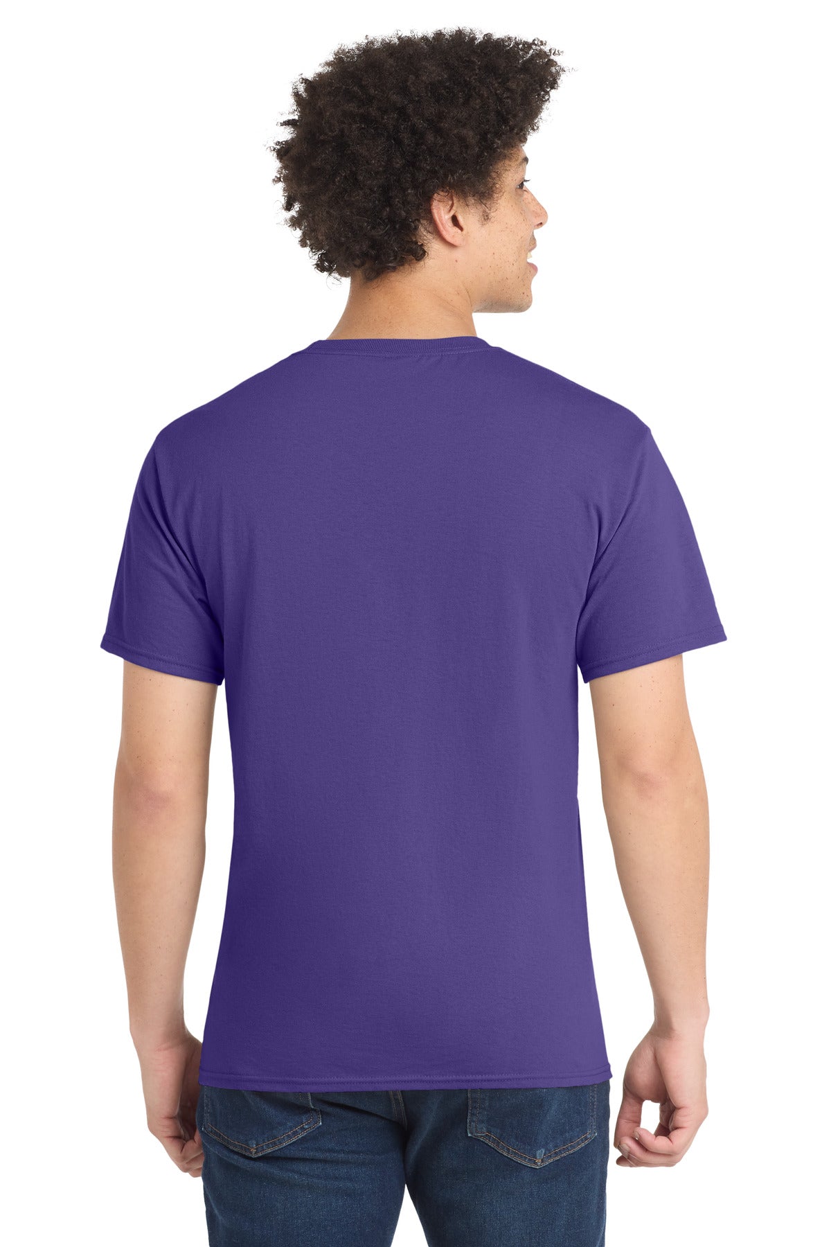 Purple Port & Co Tall Core Blend Tee. PC55T