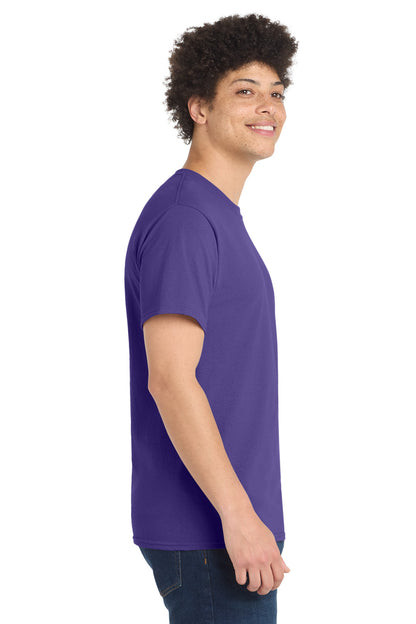Purple Port & Co Tall Core Blend Tee. PC55T