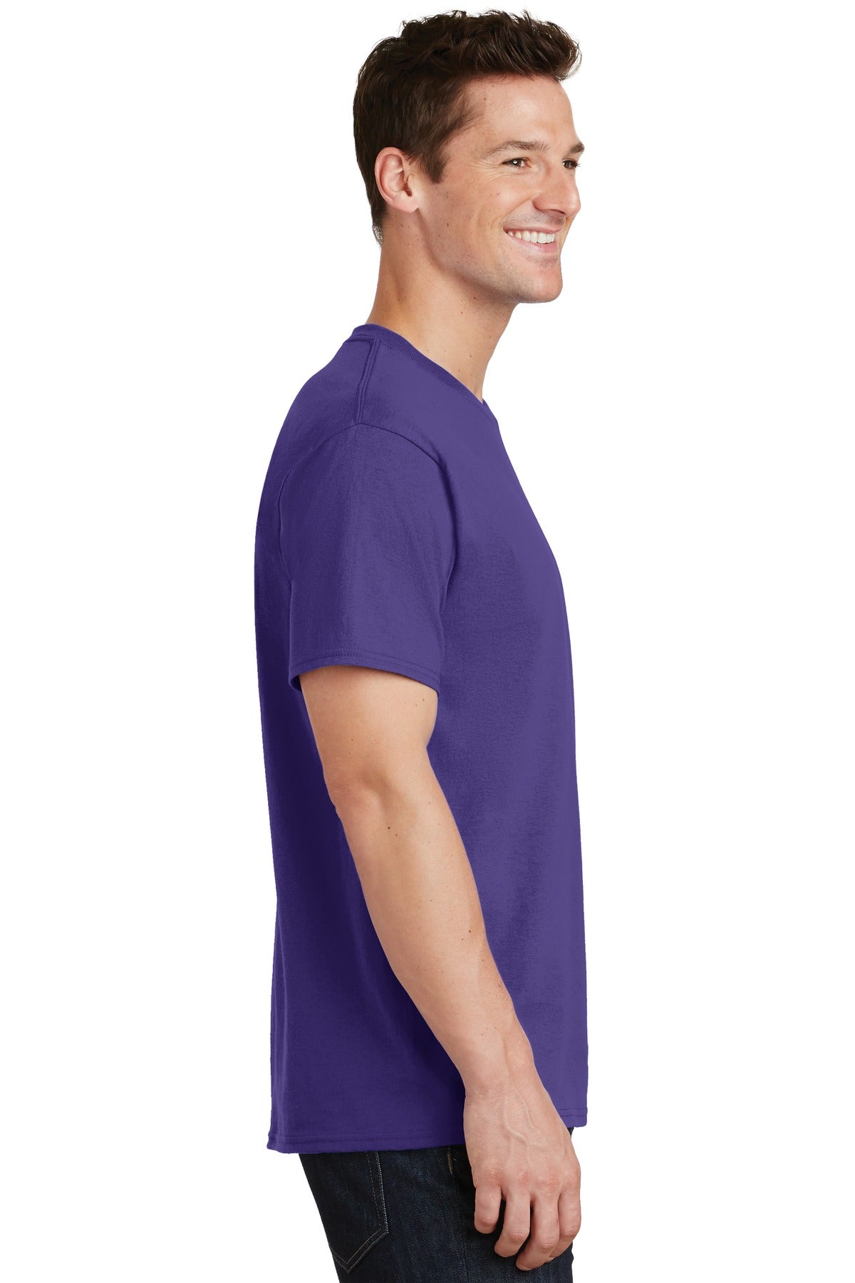 Purple Port & Co Tall Core Cotton Tee PC54T