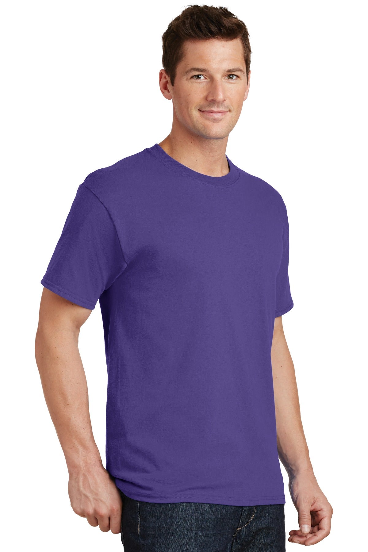Purple Port & Co Tall Core Cotton Tee PC54T